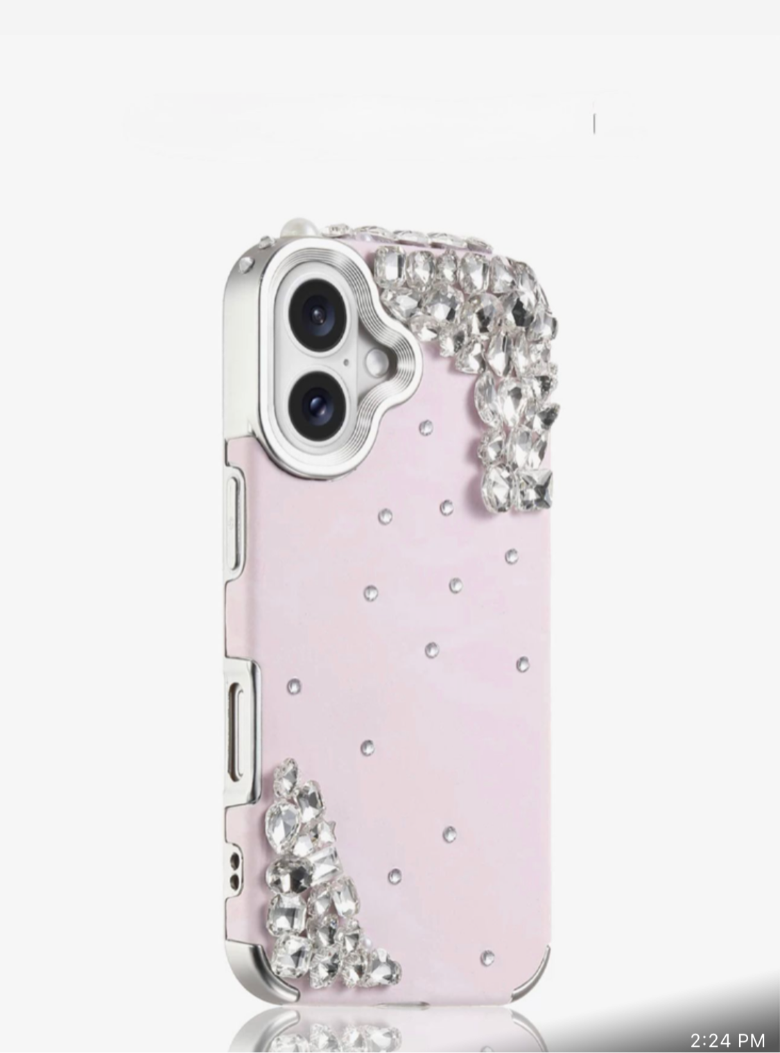 Pink Resindiamondstone case for iPhones