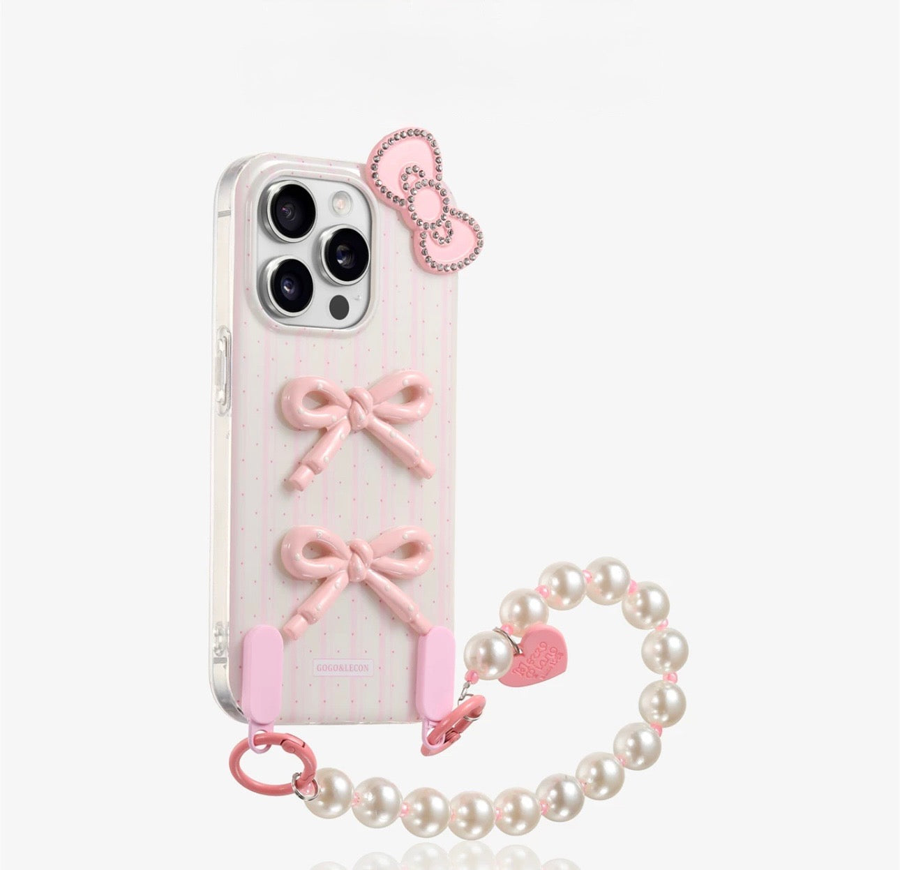 Pink Bow and Dots Case For Iphones