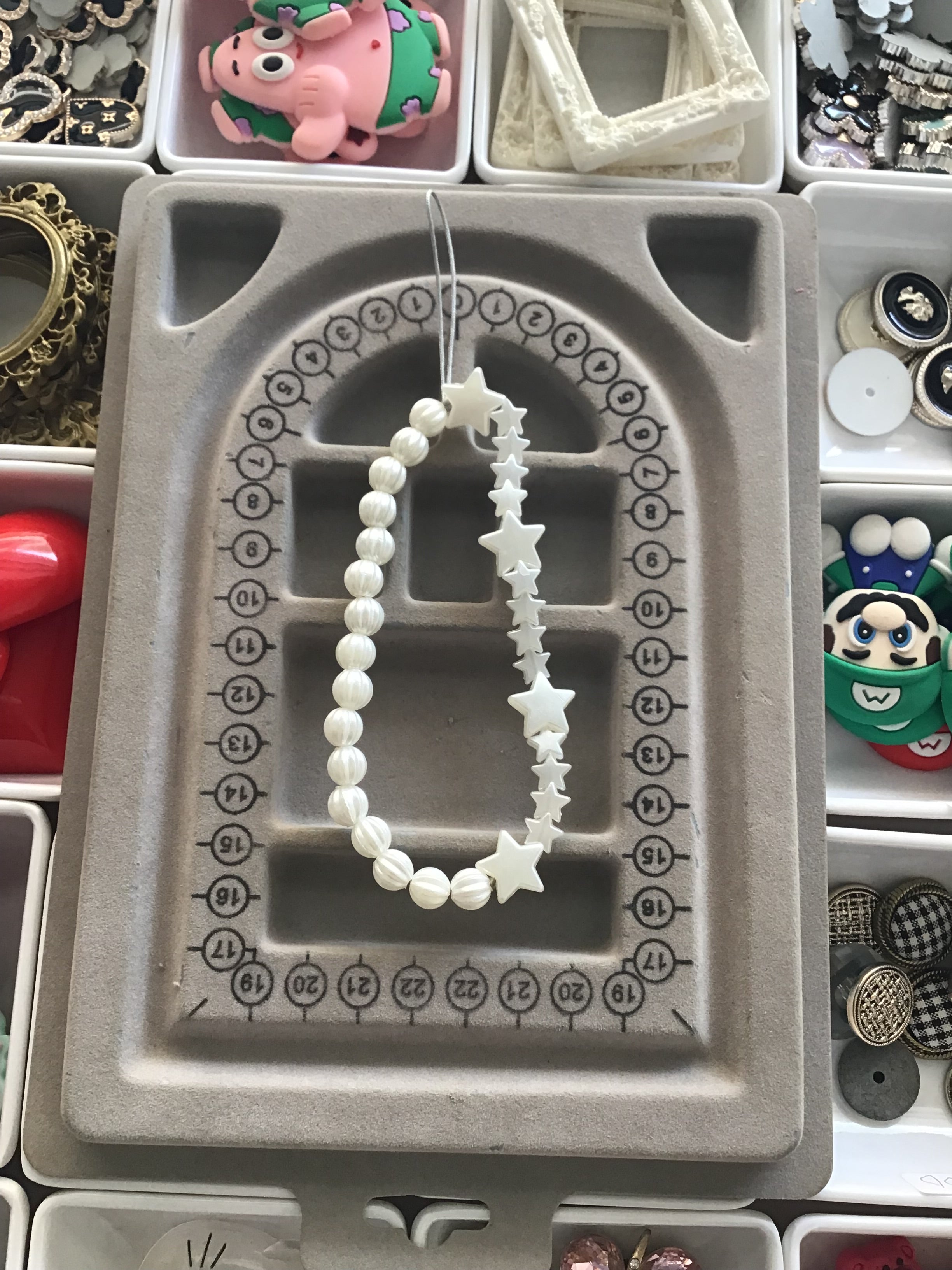 Pearl Star Phone Charm