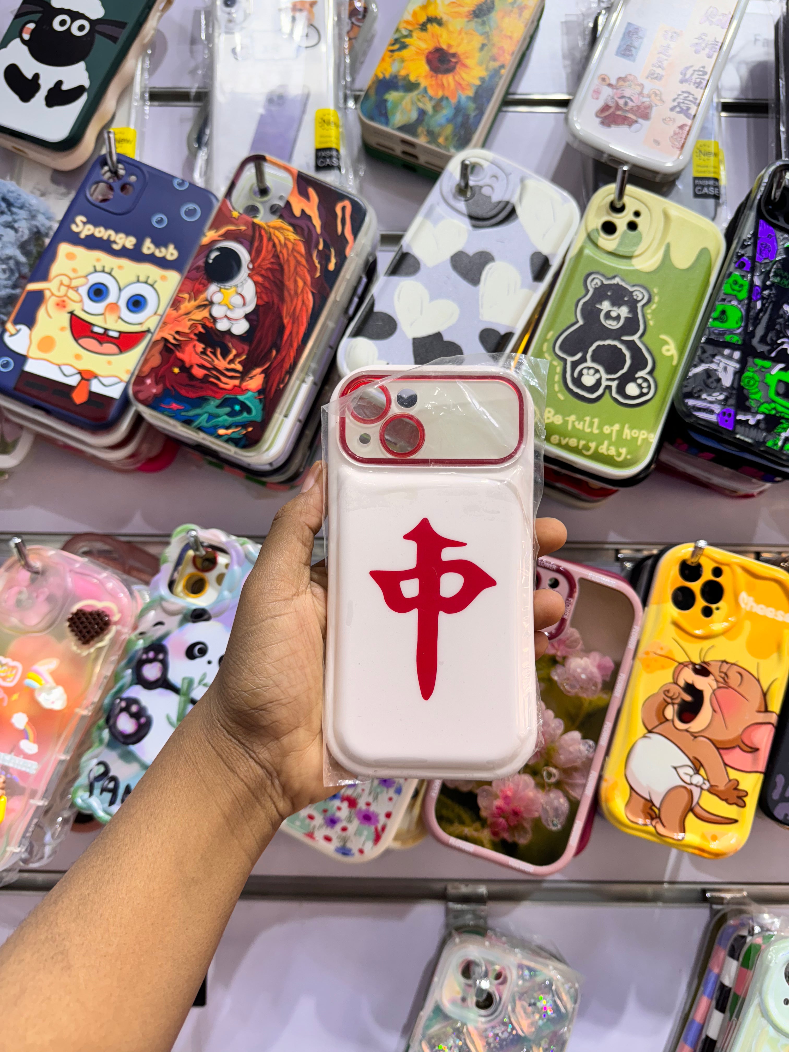 Red Chinese Alphabet Case For iPhones