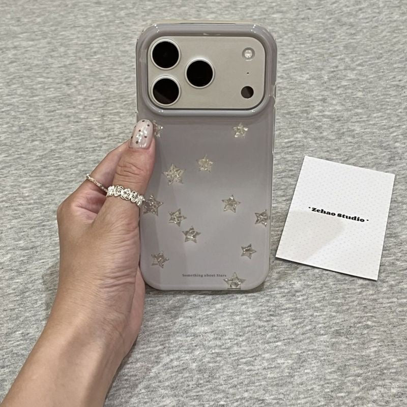 Gradient gray star case for iPhones