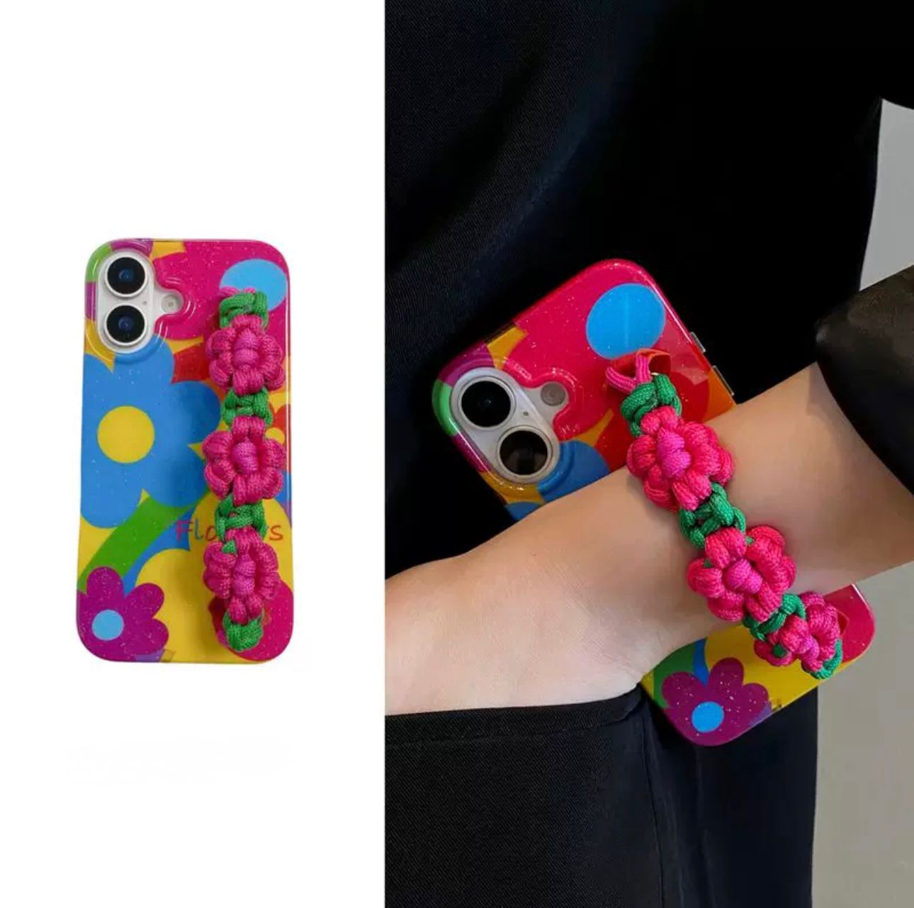 Cherry case with handstrap for iphone