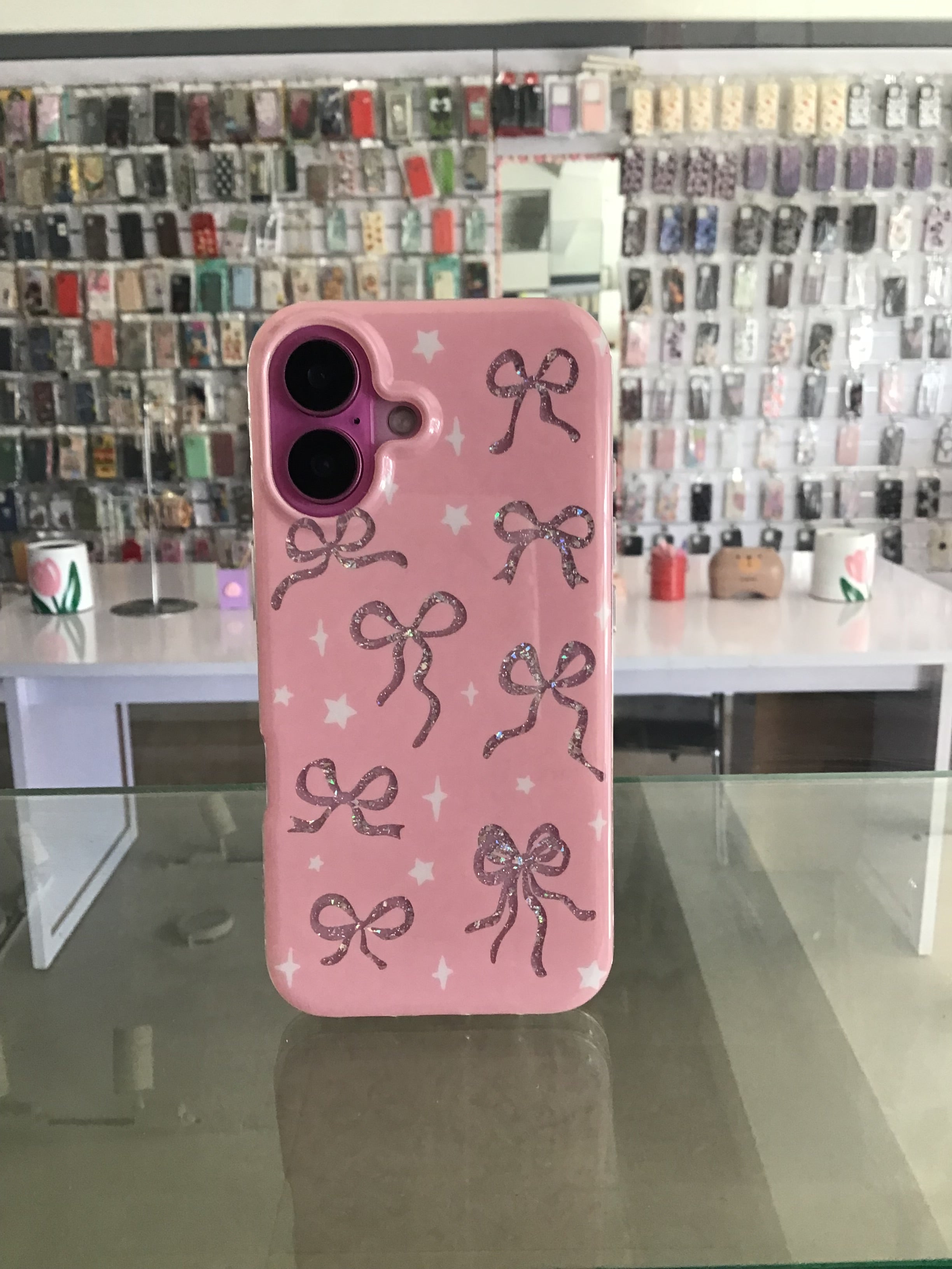 Glitter Bow Star Case