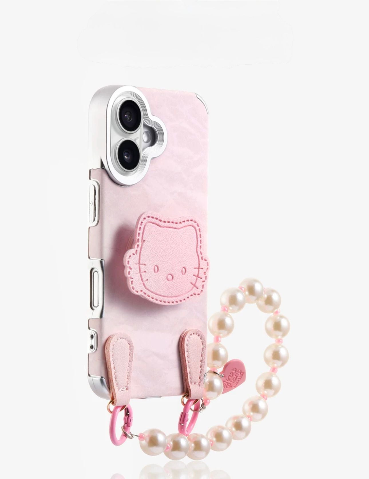 Pre-Order Pink case with bear grip and charm For Iphone