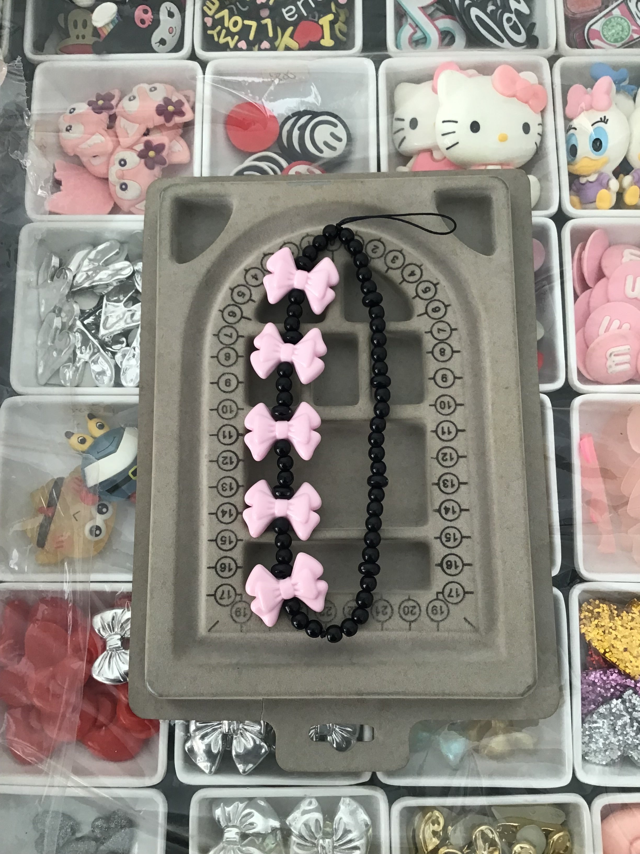 Pink Bow Phone Charm