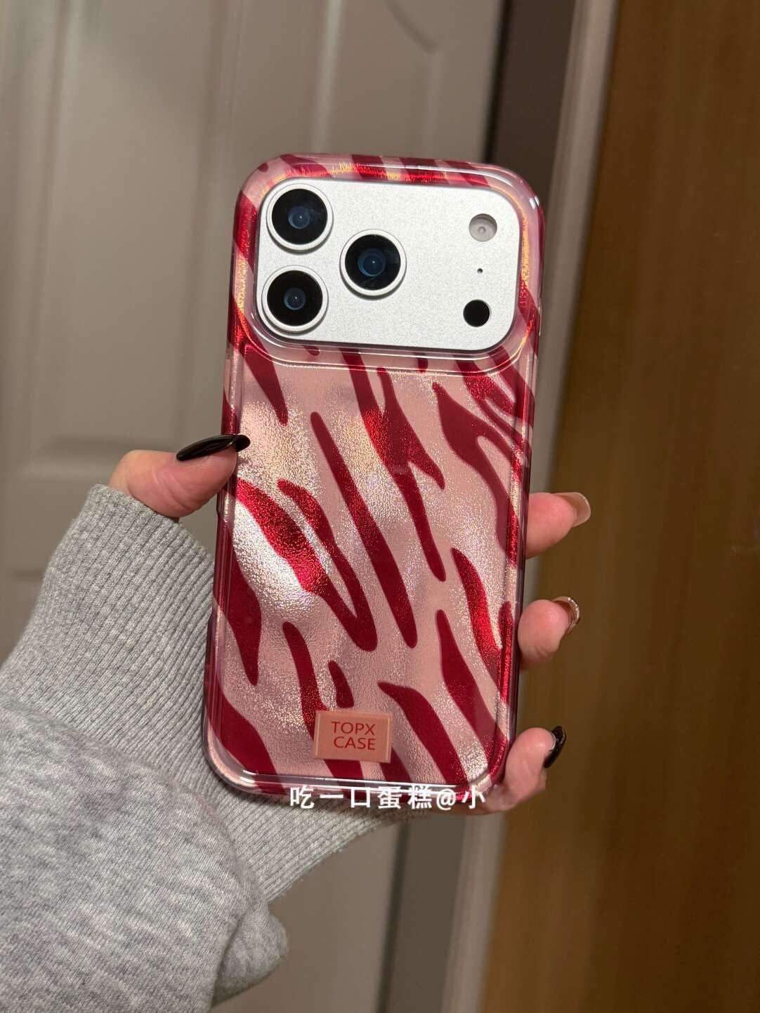 Pink zebra case for iPhone