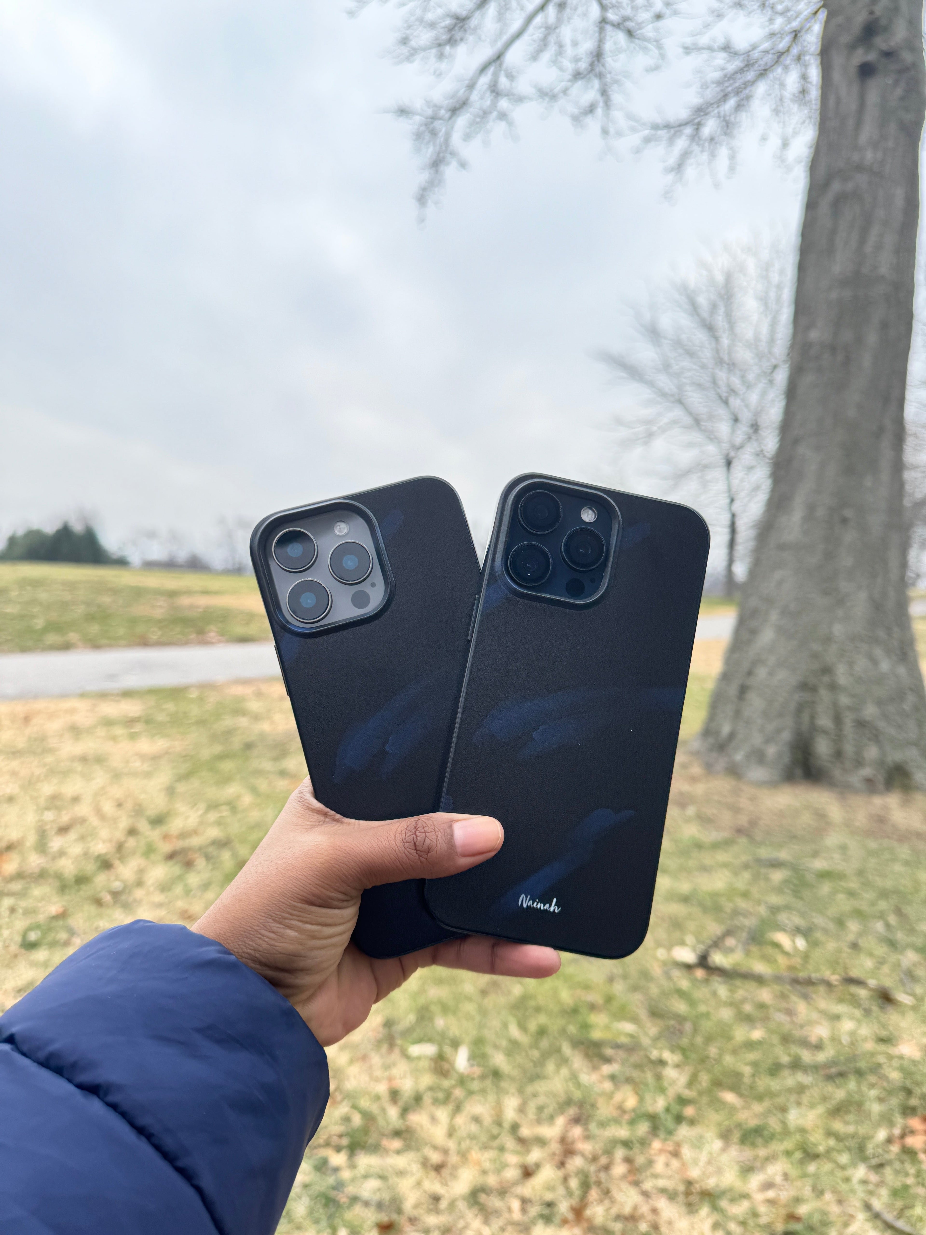 Blue Watercolor Brush Case For iPhones