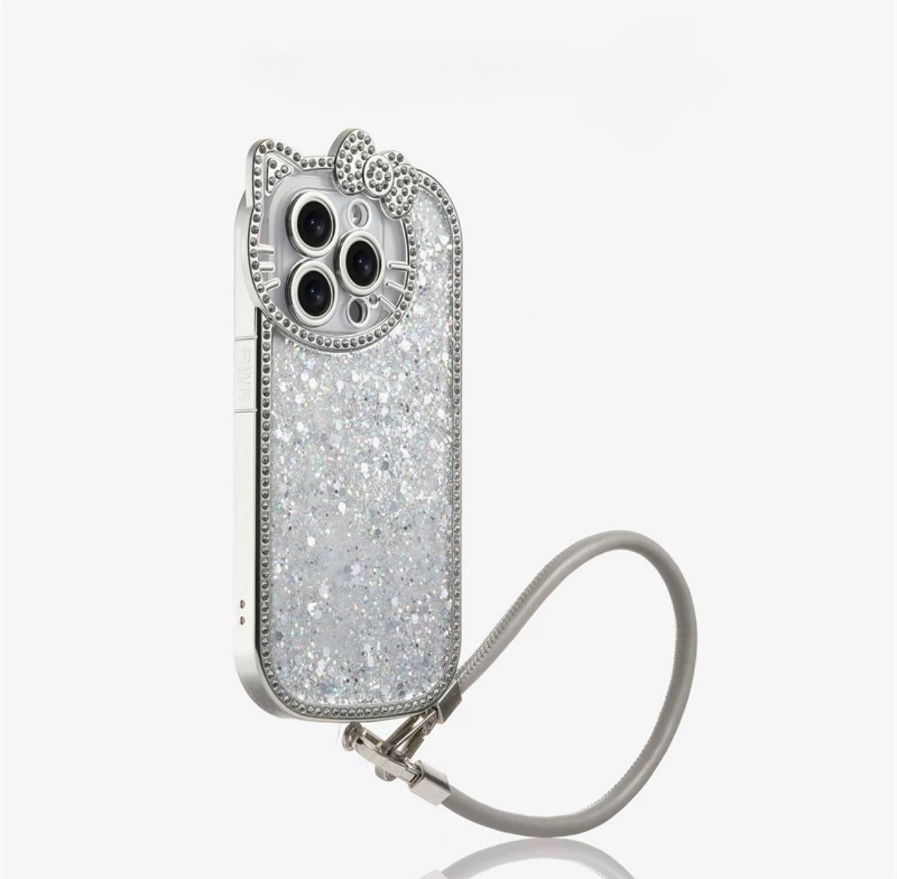 Crystal diamond Glitter Case with charm for iPhones