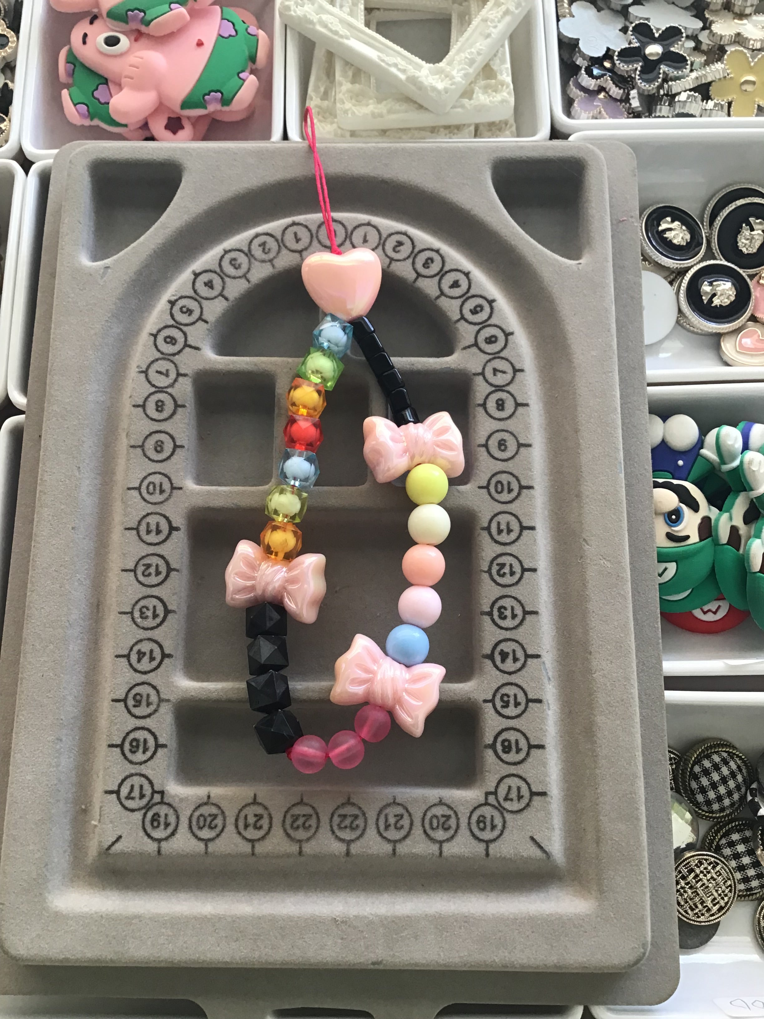 Colorful Bow Phone Charm