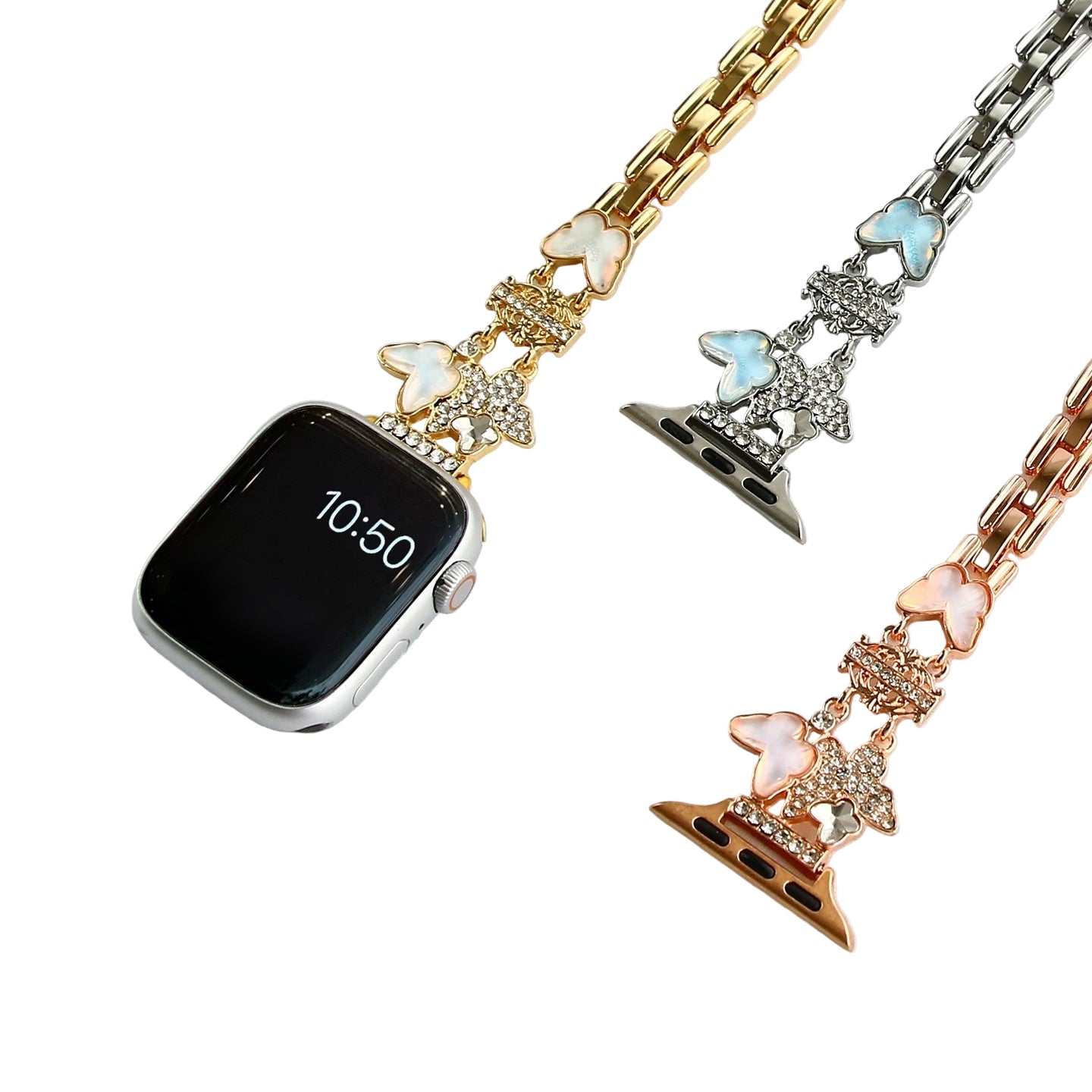 Luxury Butterfly Smartwatch Band | Rhinestone Bracelet Strap