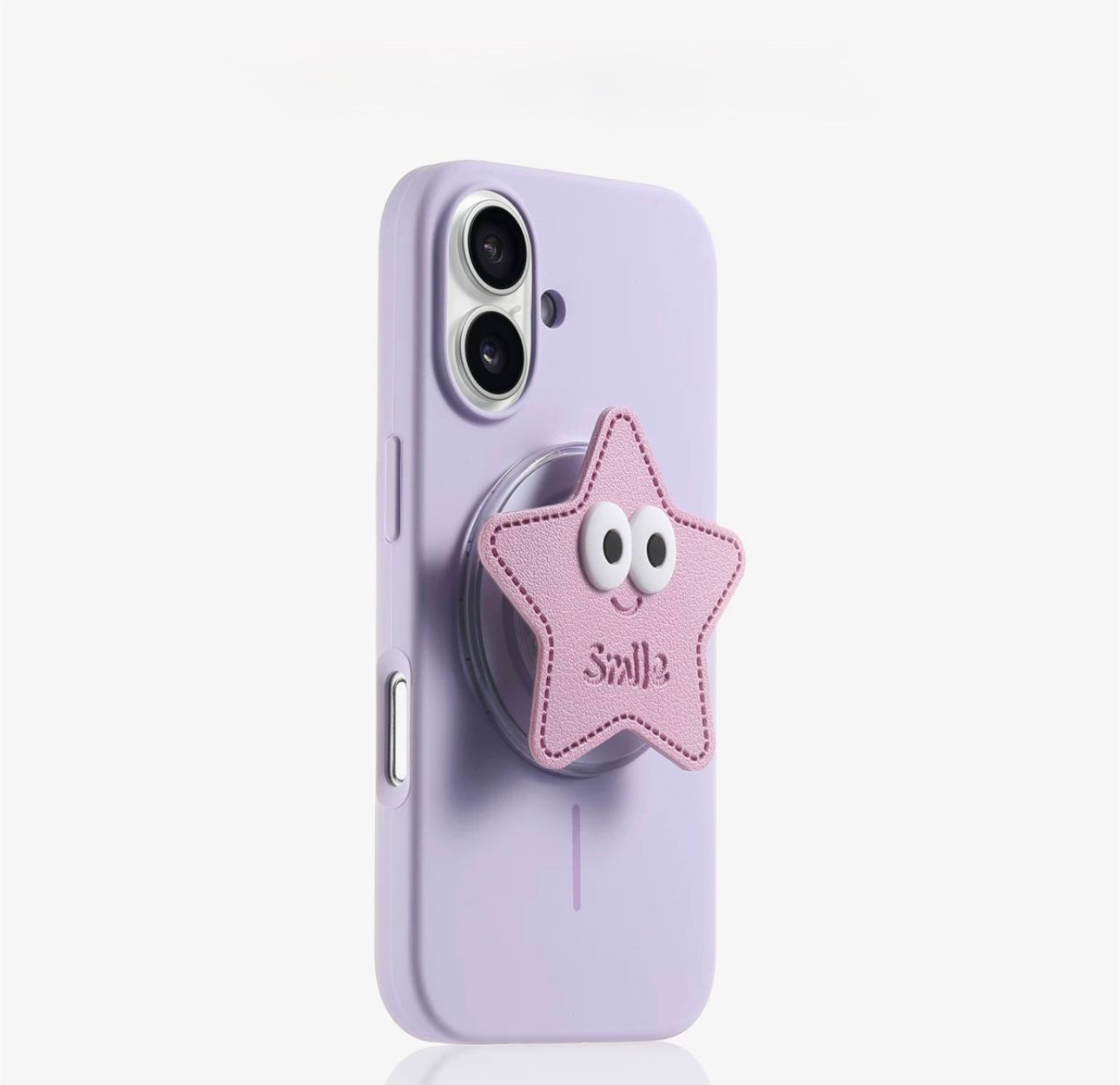 Purple case with grip smile For Iphones