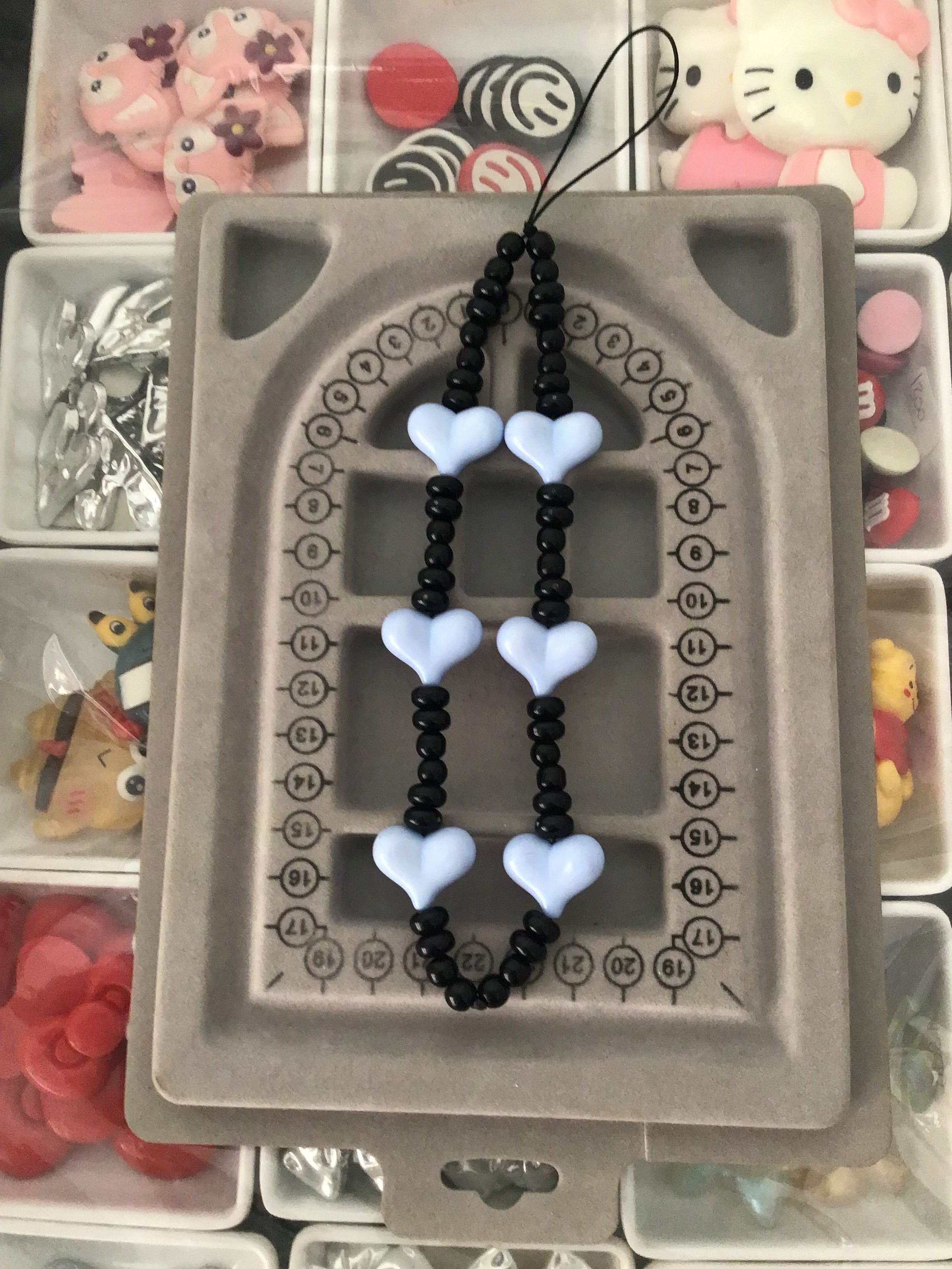 Blue Heart Phone Charm