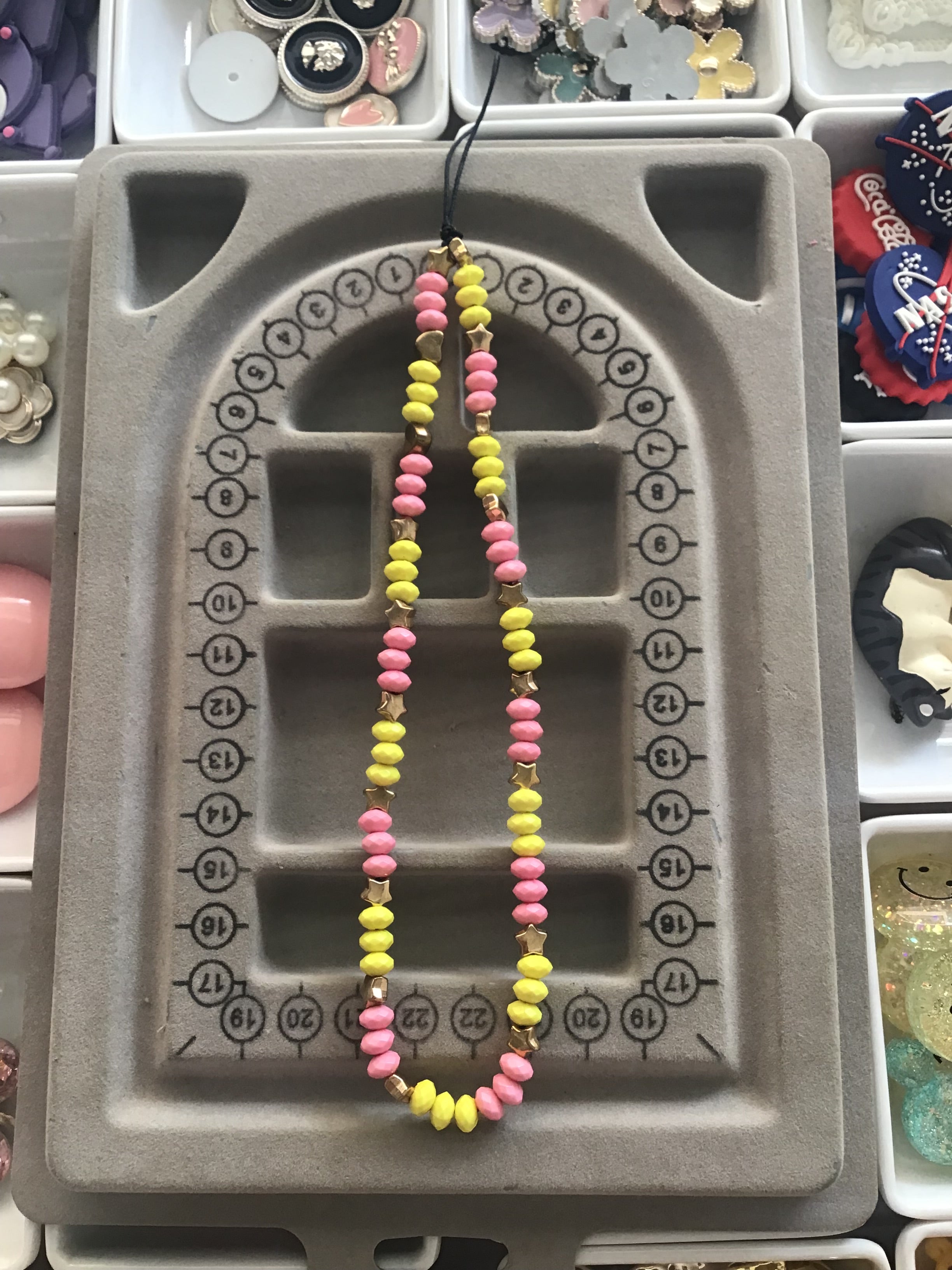 Pink & Yellow Phone Charm