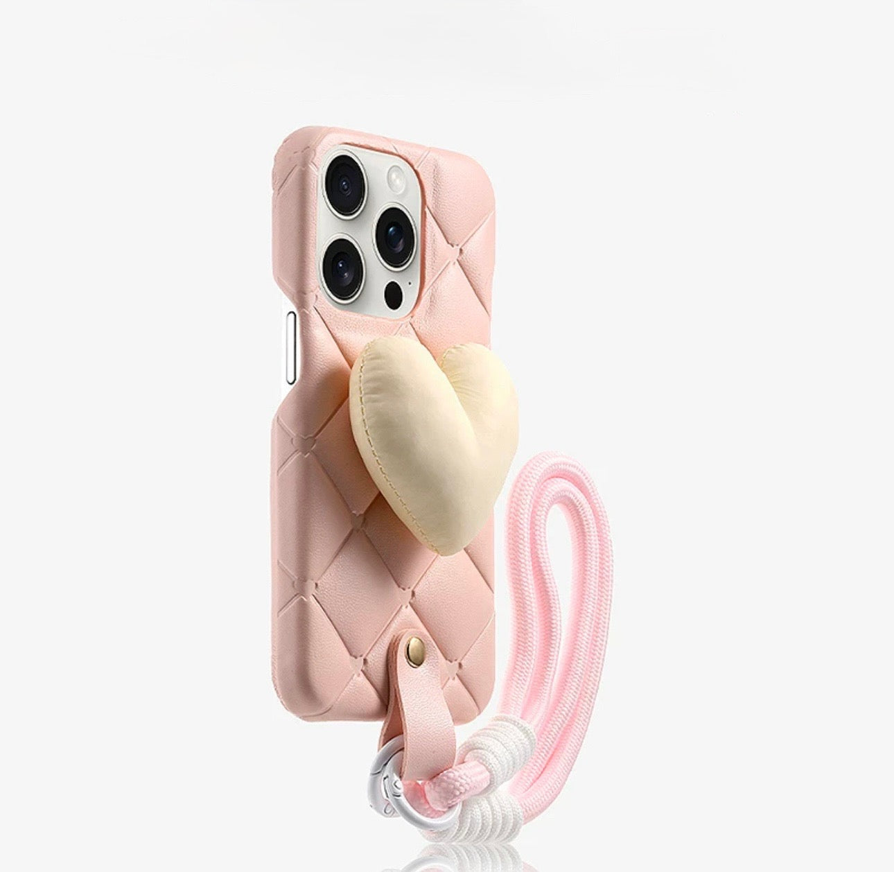 Nude leather Case with Grip For Iphones