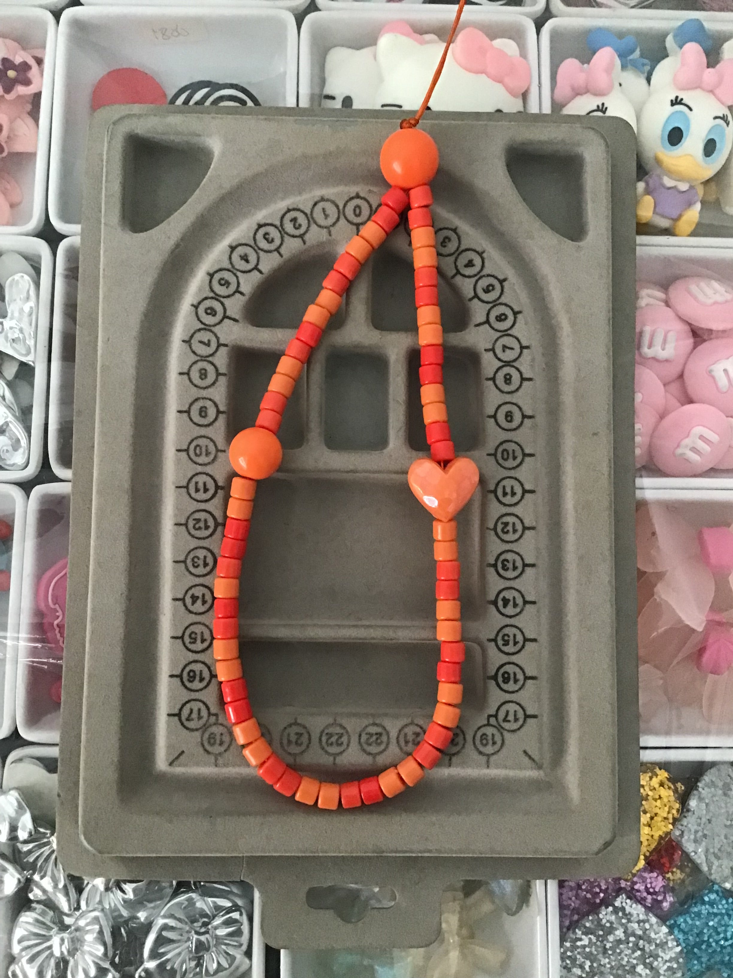 Orange Phone Charm