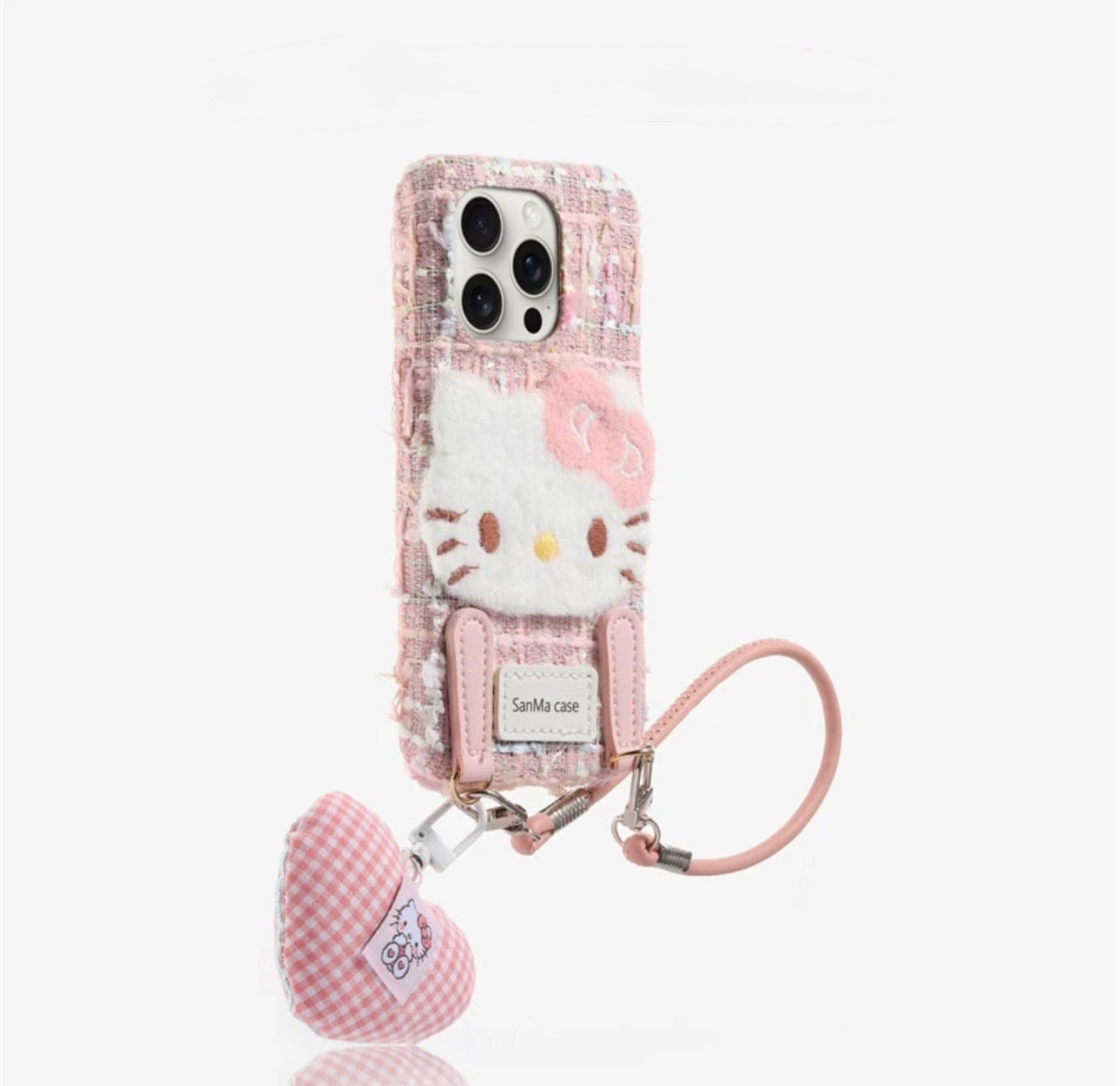 White & Pink Kitty SanMa Case For Iphones
