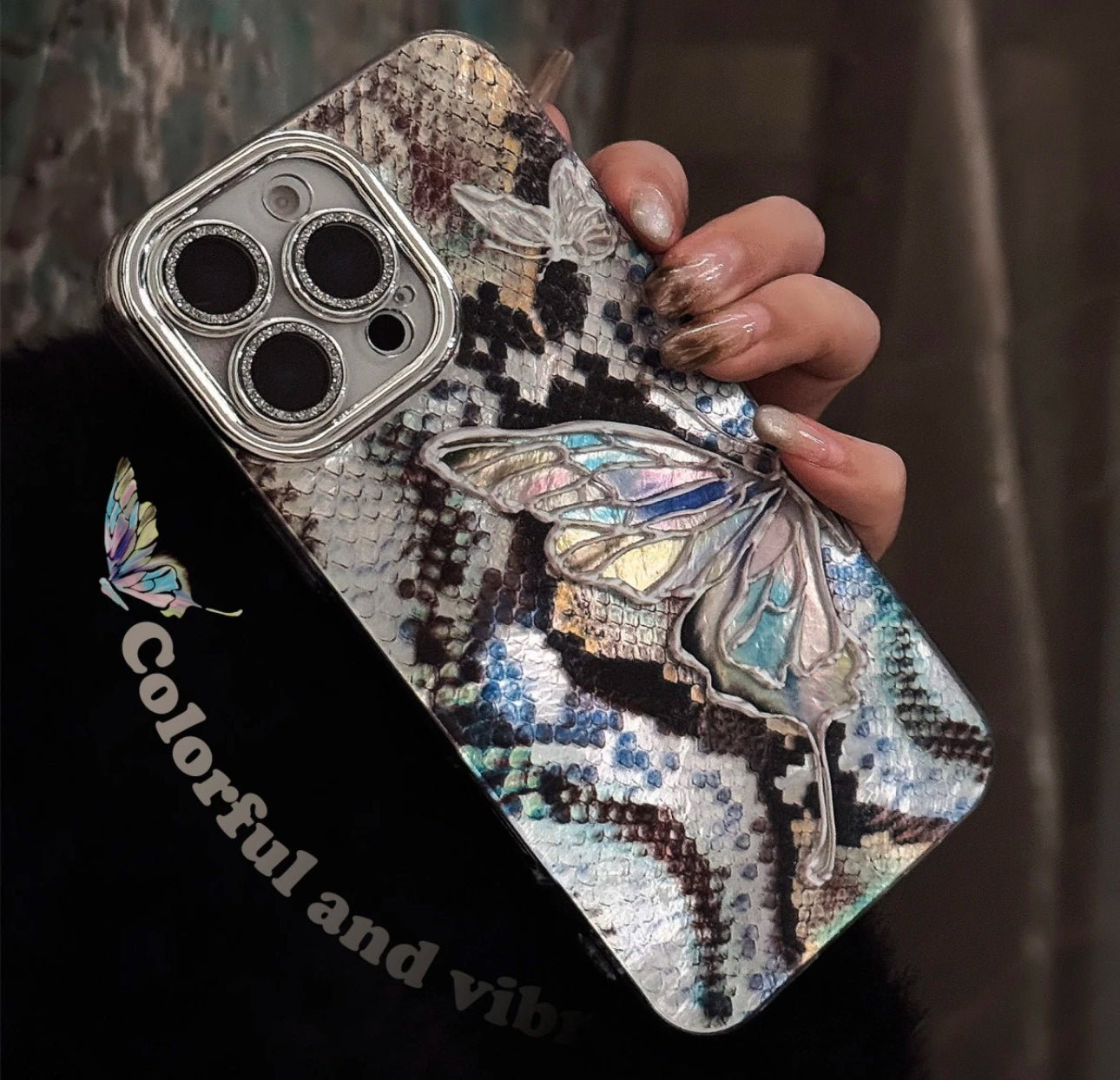 Artistic butterfly python pattern For iPhones