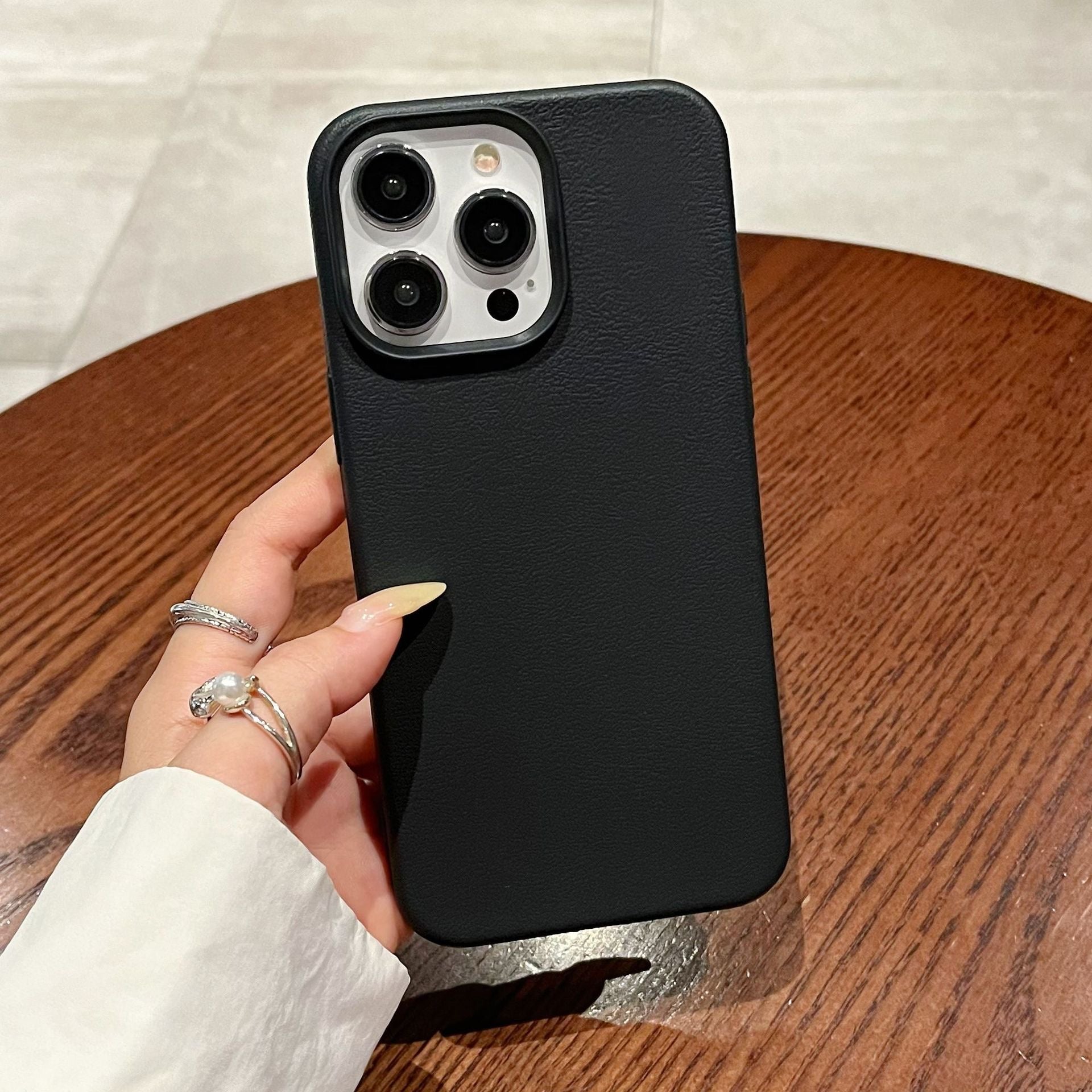 Silicone Leather Design Case For iPhone