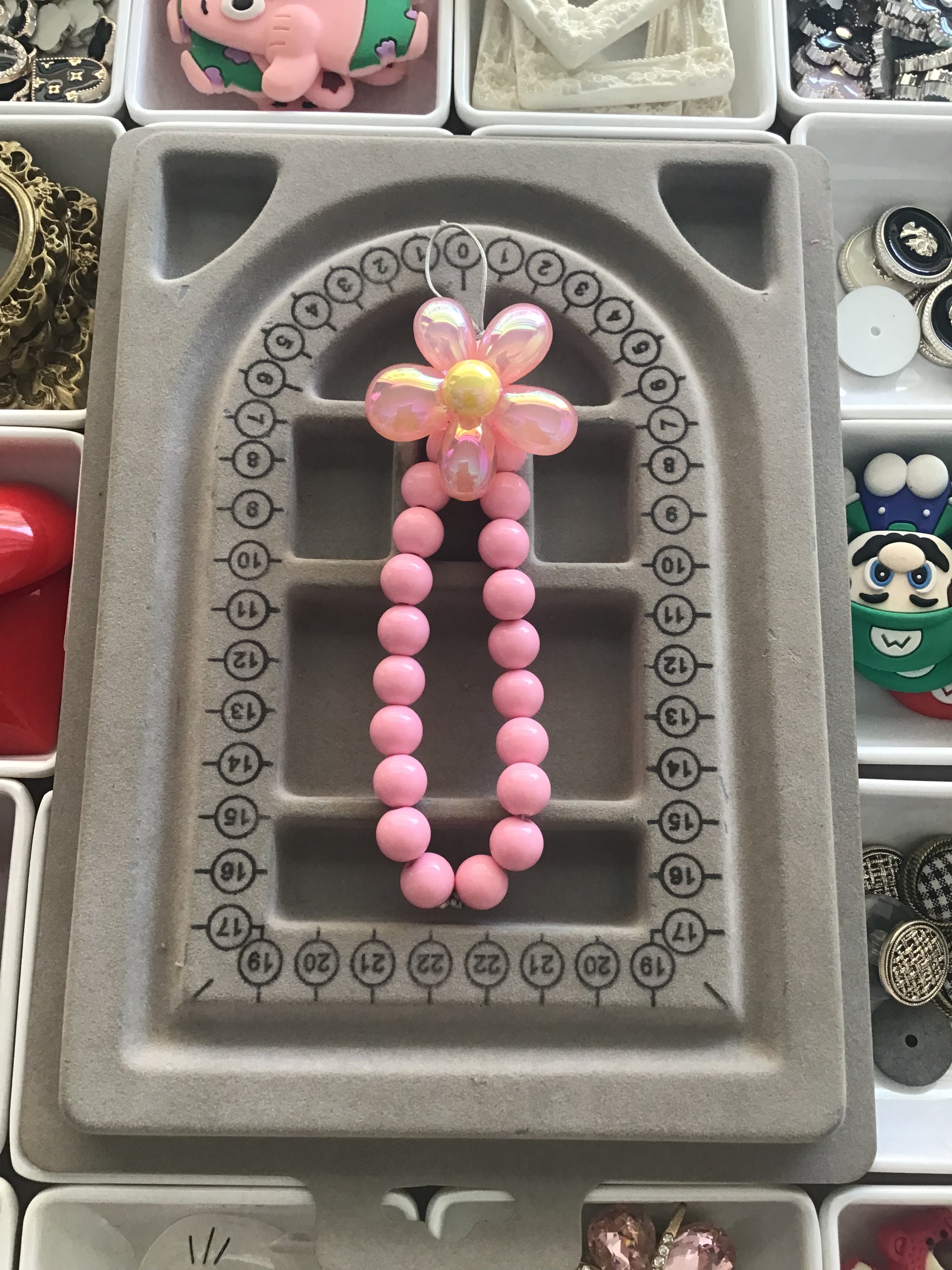 Pink phone charm