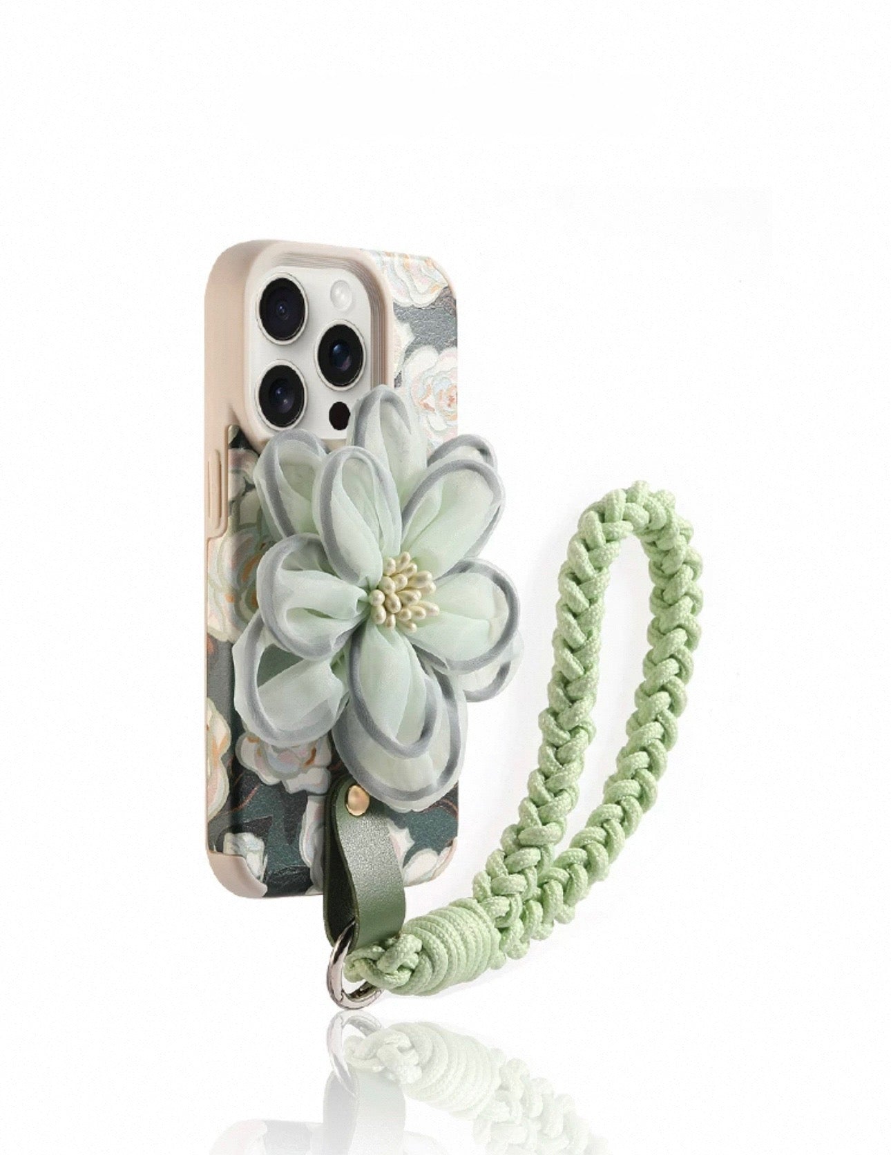 Green Floral case For Iphone