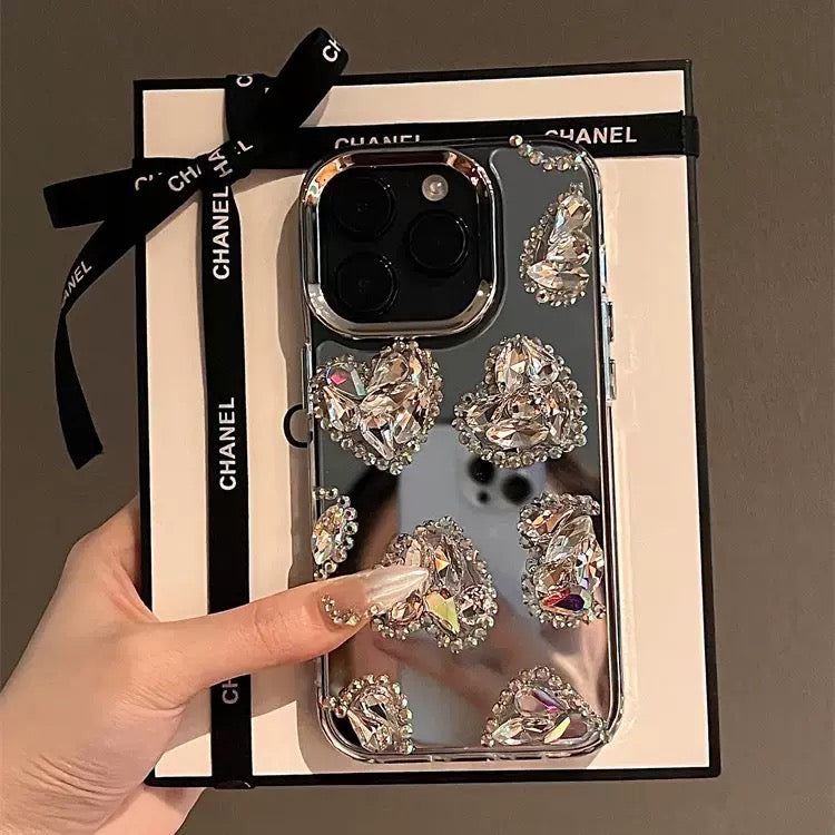 Mirror heart case for iPhone