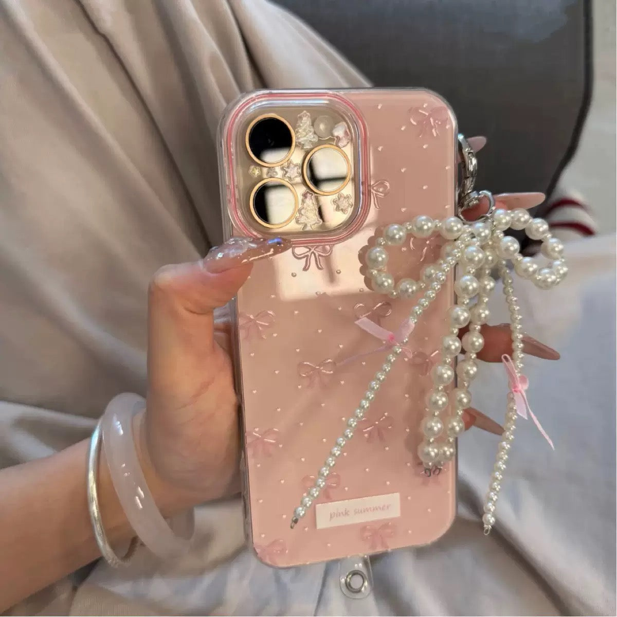 Blush Pearl Bow Case