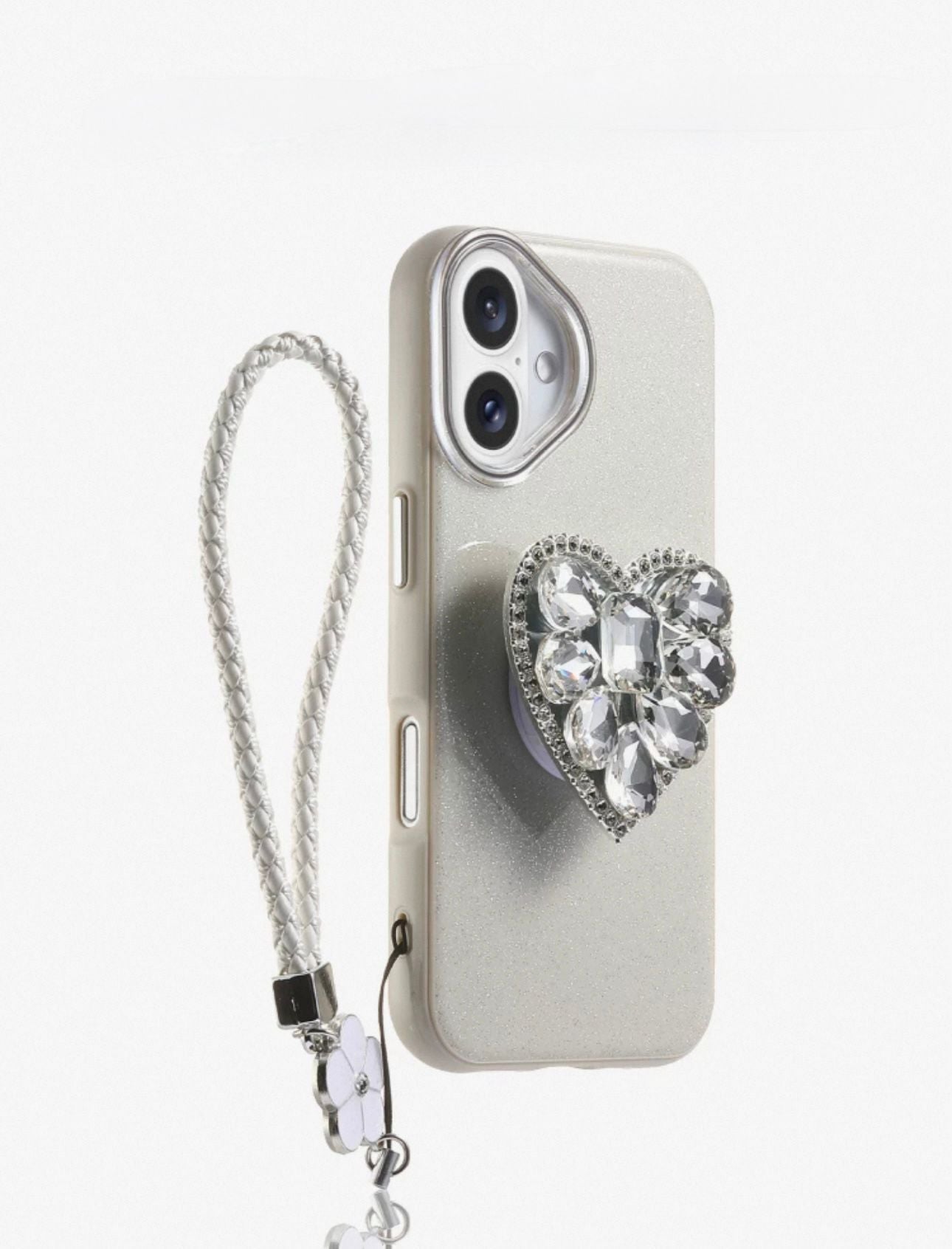 Pre-Order gliter Case with heart grip For IPhone
