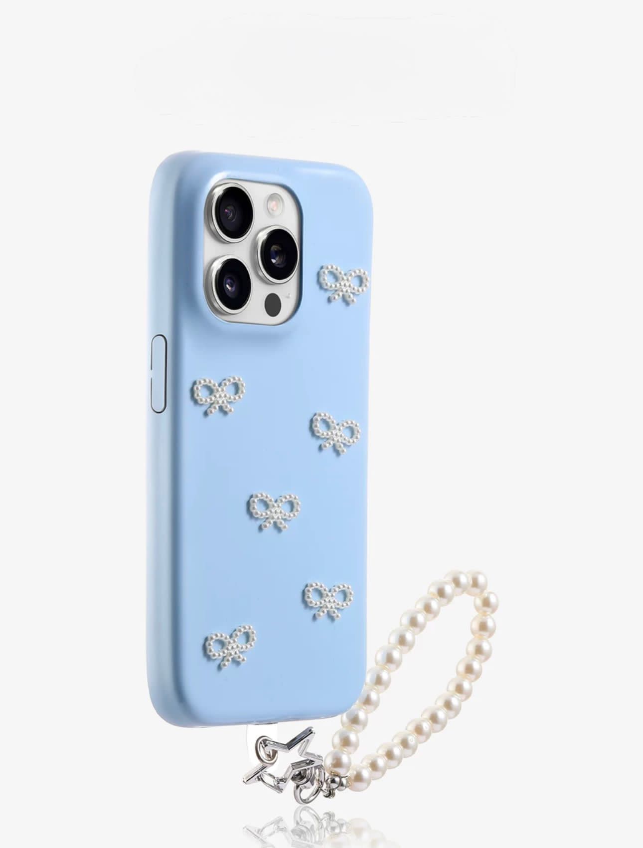pearl bow case with charm For Iphone