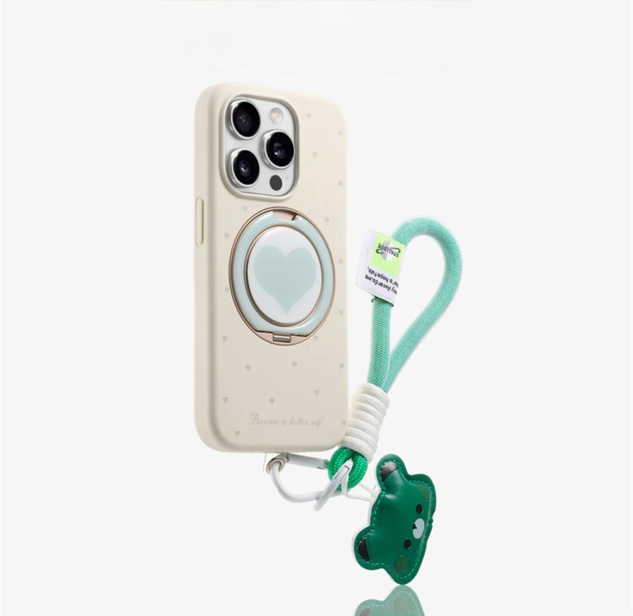 Heart Design case with mirror Grip For Iphones