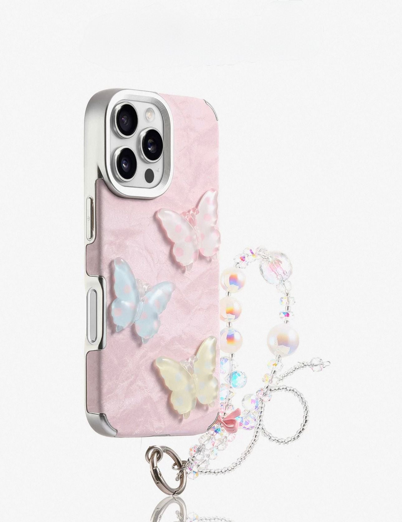 Pre-Order pink Case with colorfull butterflies For IPhone