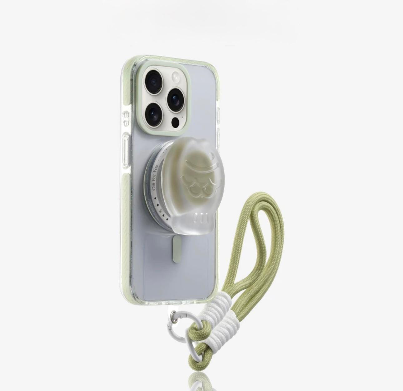 Transparent case with Transparent phone grip For Iphones