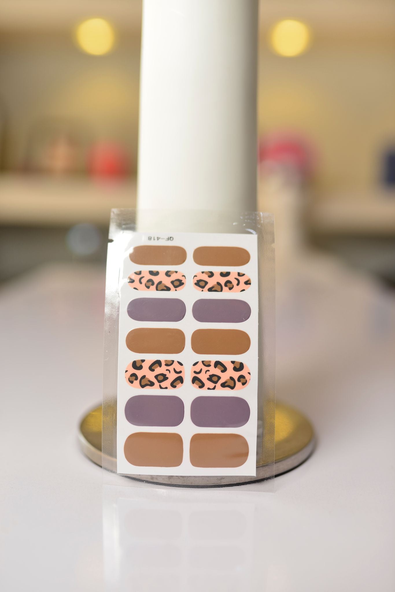 Cute Leopard Sticker Art Nails