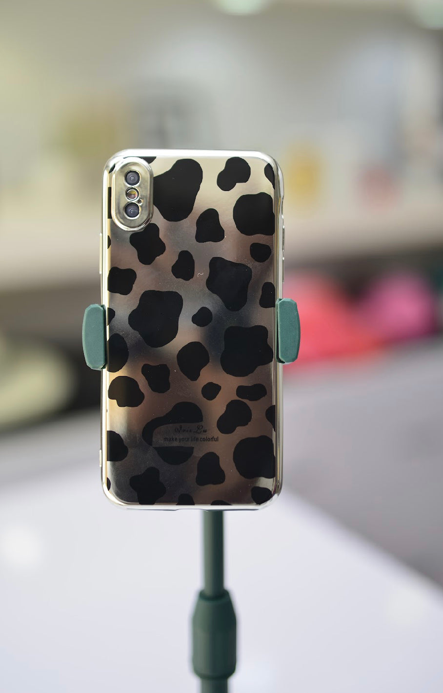 Silver Leopard Case For iPhone X