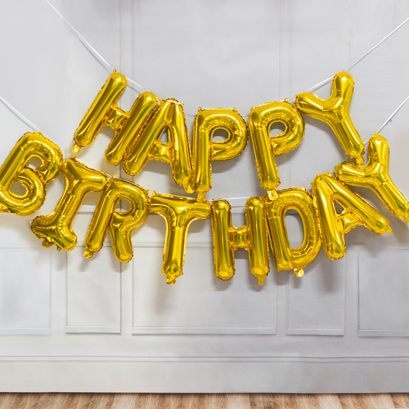 Gold Happy Birthday Ballon