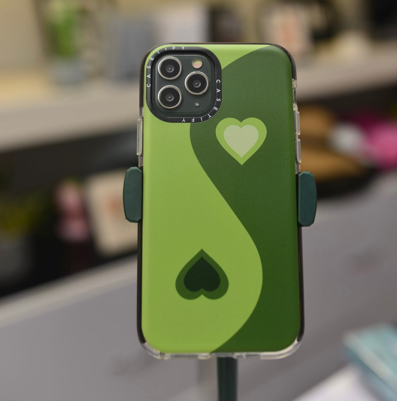Green Two-hearts Case For IPhone 11 pro
