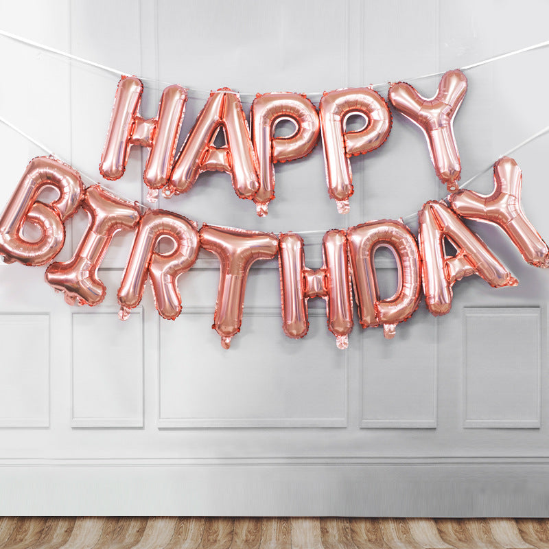 Rose Gold Happy Birthday Ballon