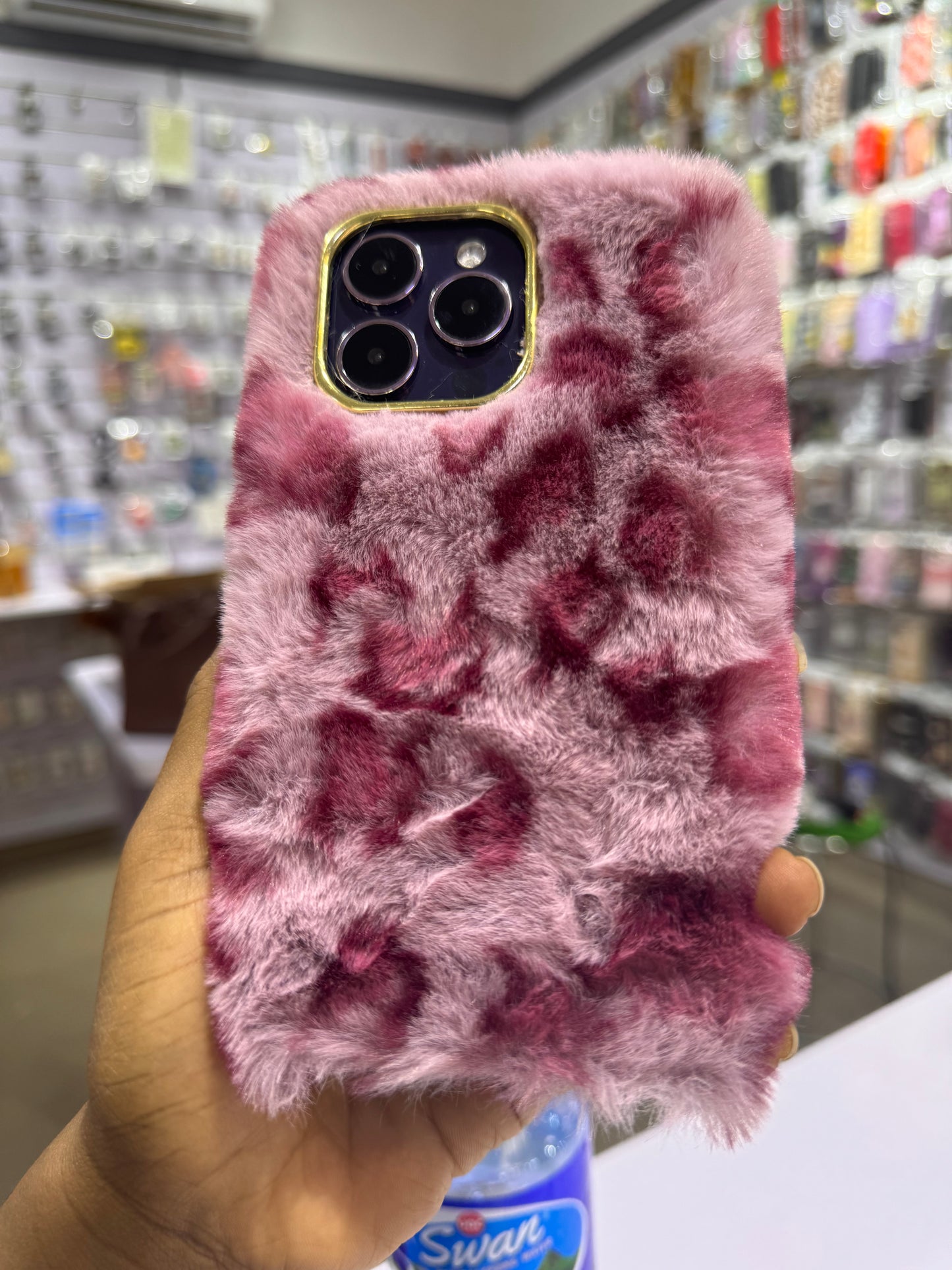 Animal Skin Pink Fur Case for iPhones