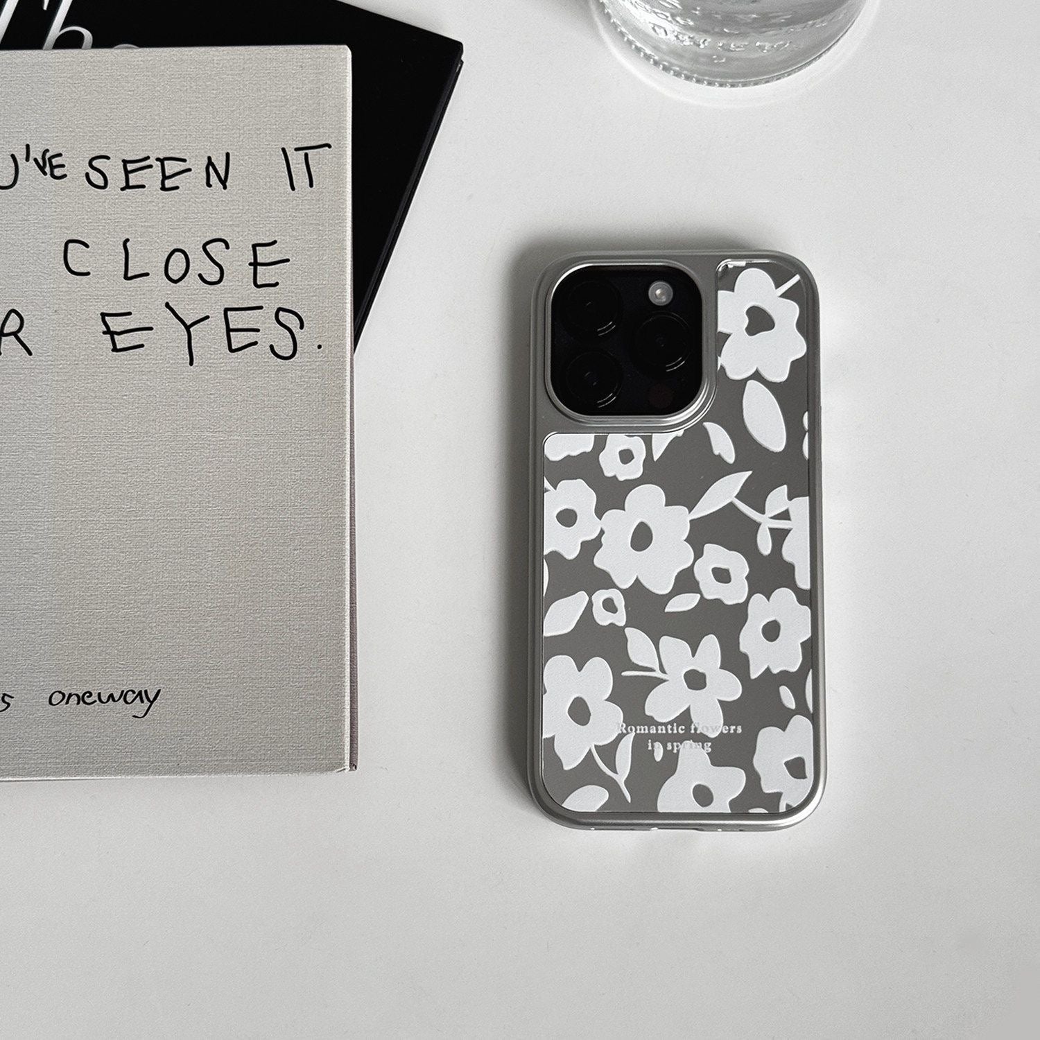 Minimal White Floral iPhone Case