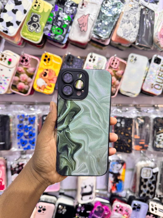 Green Marble Print Case For IPhones
