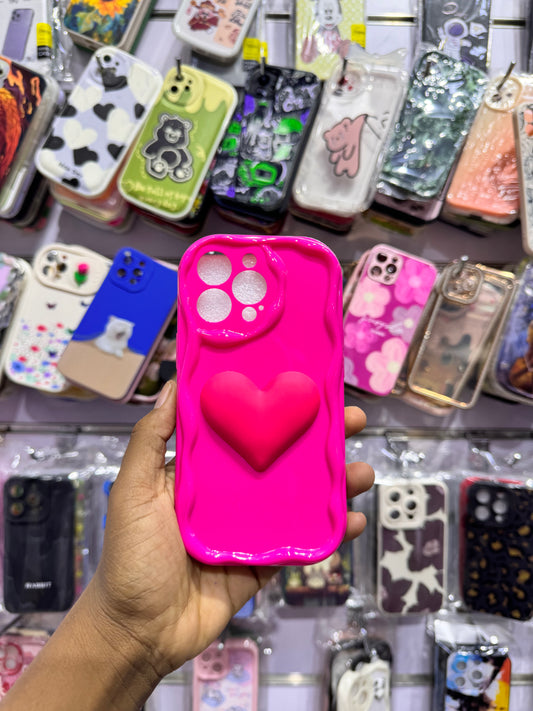 Pink Heart Case For IPhones