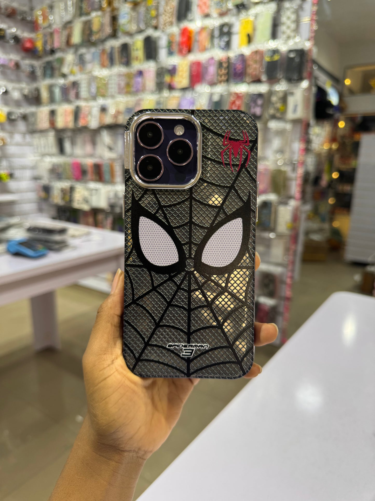 Shiny Spider Web Case for iPhones