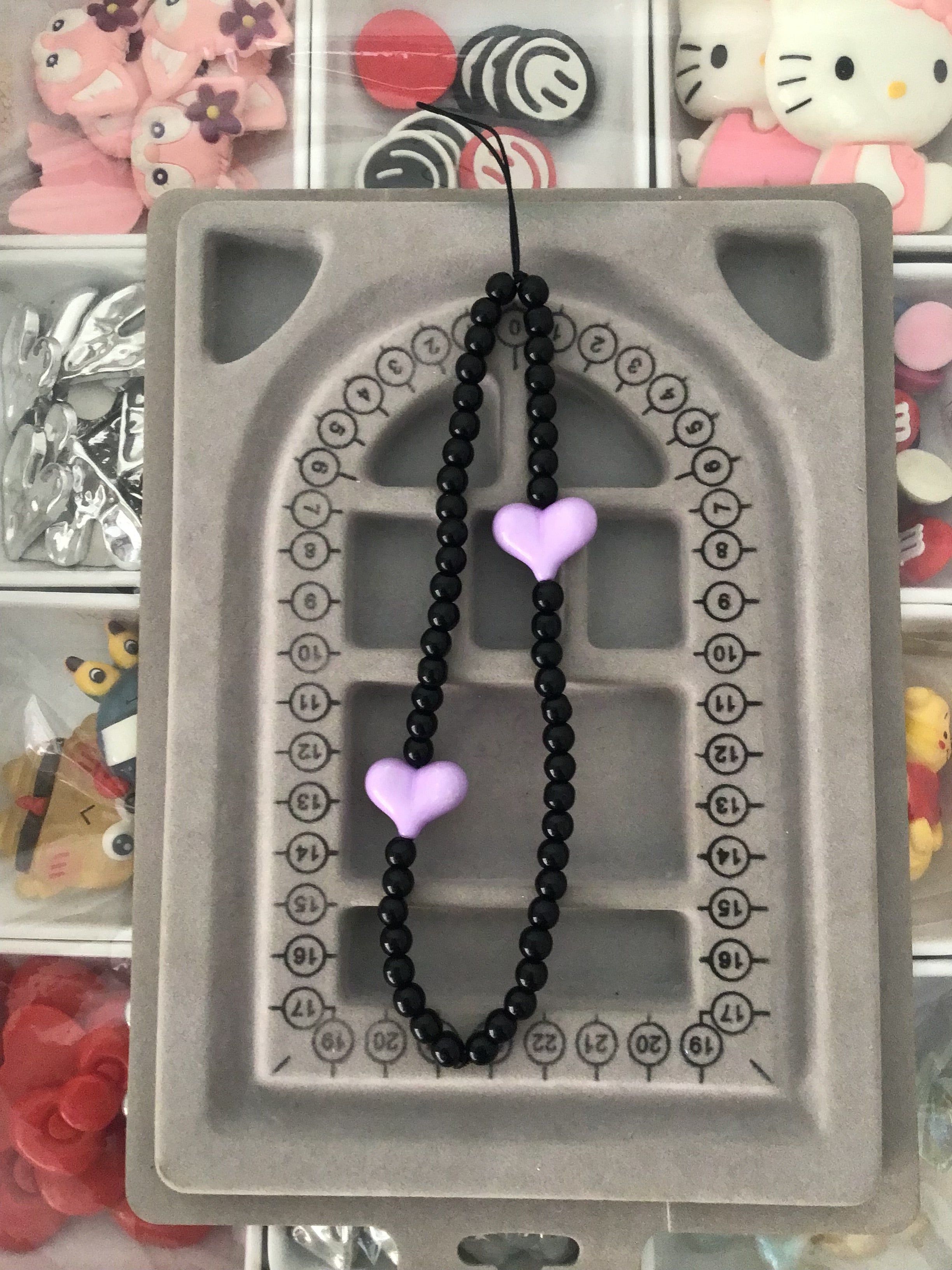 Purple Heart Phone Charm