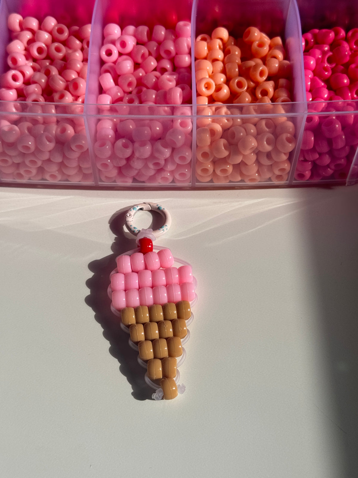 Ice Cream Beaded Charm