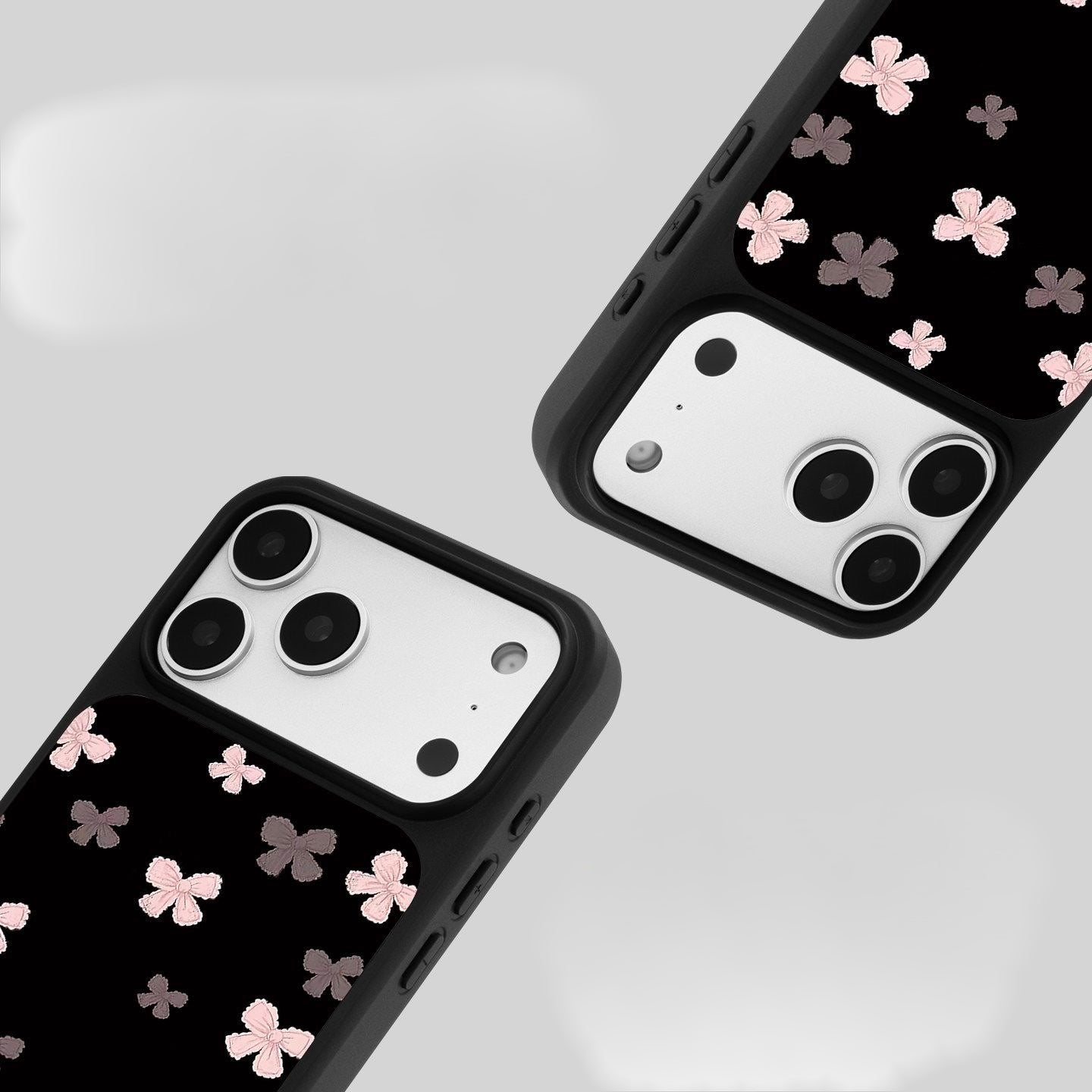 Blush Bow Pattern Protective Phone Case