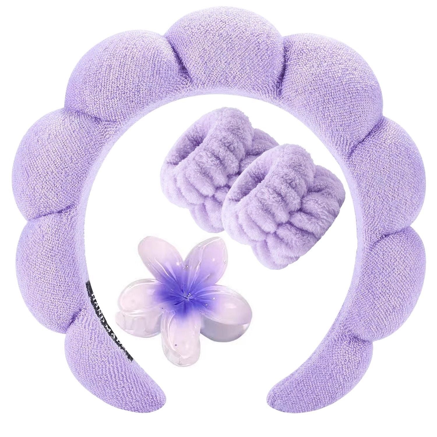 Fluffy Spa Headband Set – 3-in-1