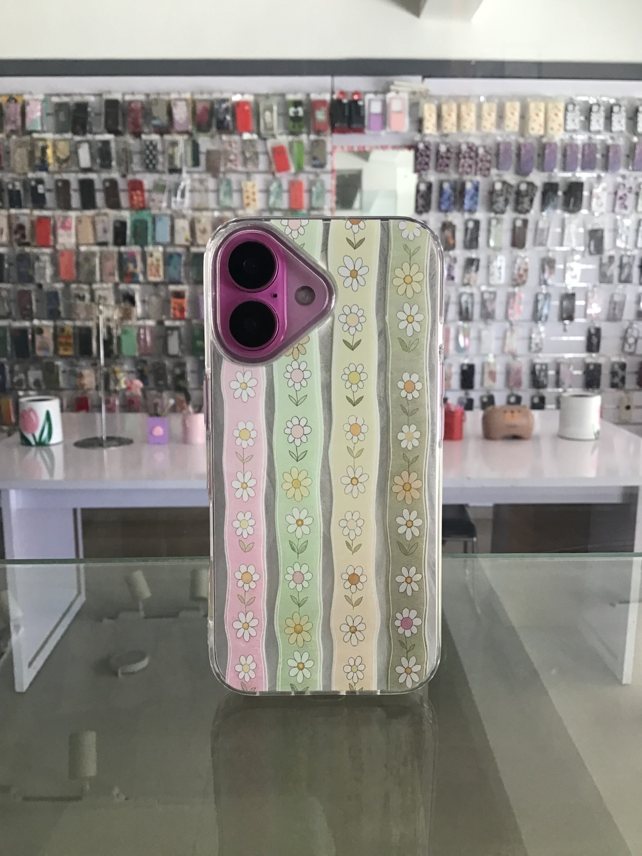 Pastel Daisy Stripe Case