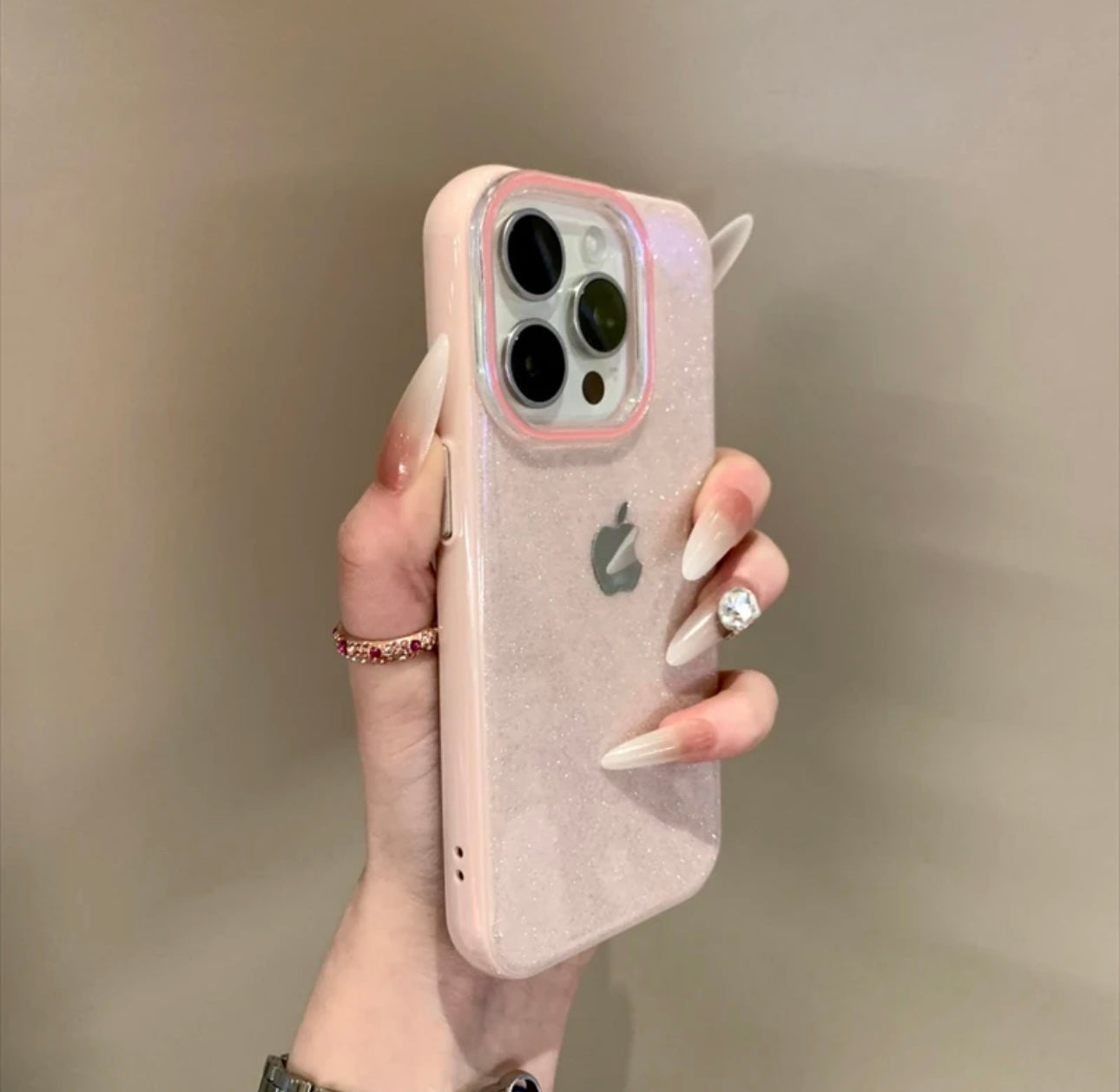 High-grade jelly solid color glitter case For Iphone