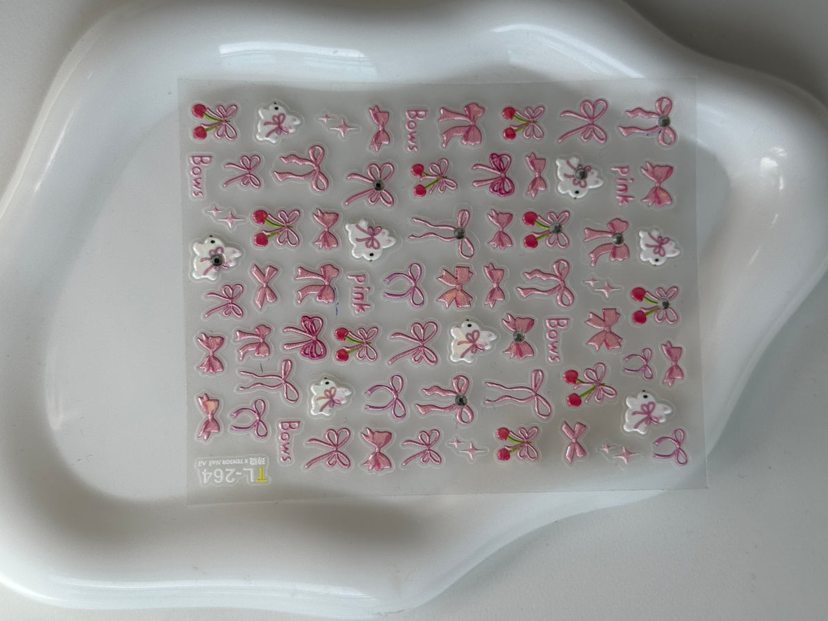 Pink Bow Phone Camera Stickers