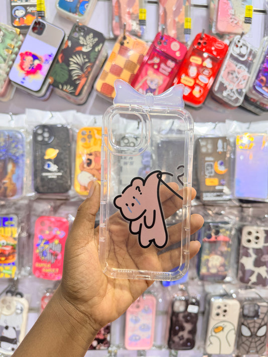 Transparent crying cat case for iPhones