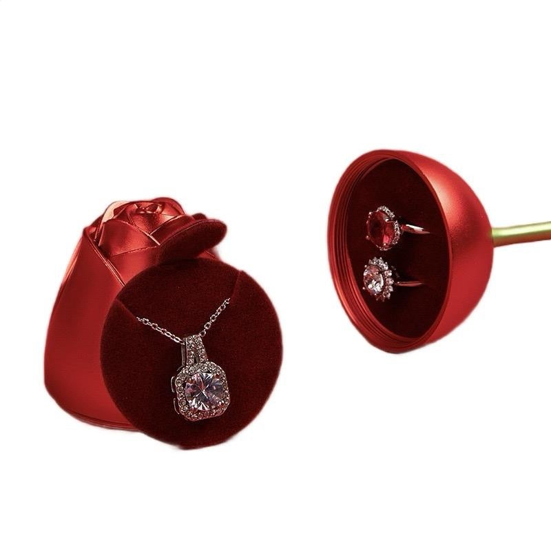 Metal Rose Ring jewelry Box